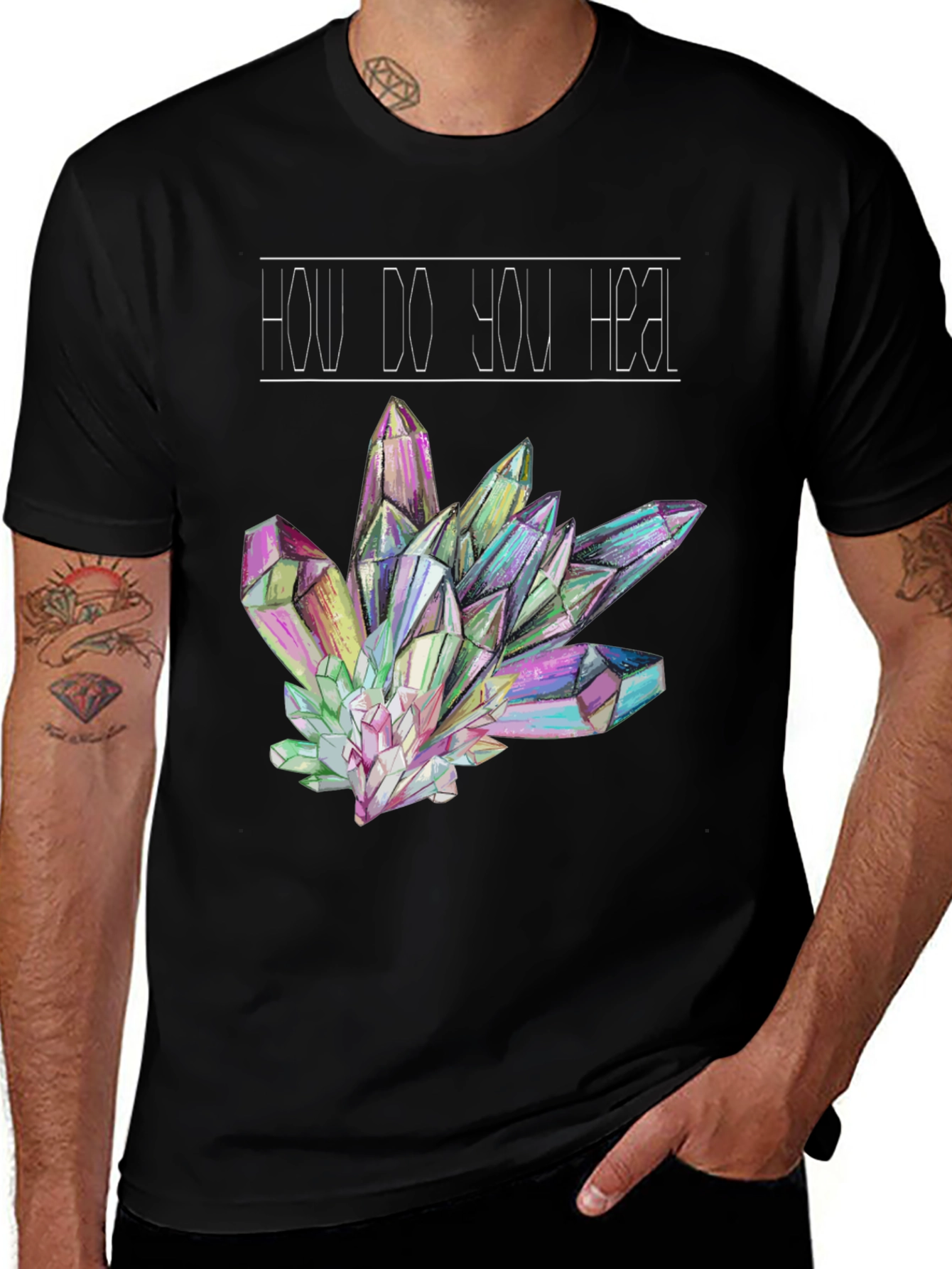 Variant 7 of Crystal Healing T-Shirt - How Do You Heal Tee