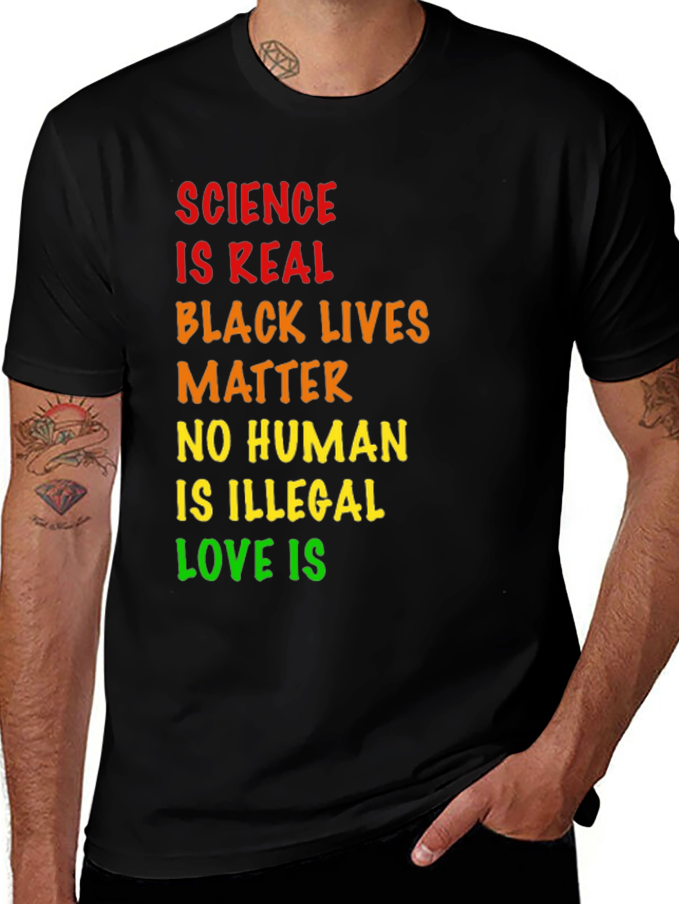 Science is Real, Black Lives Matter Tee