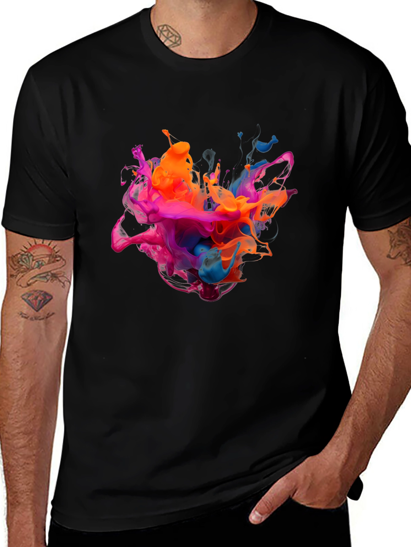 Variant 21 of Vibrant Ink Splash Graphic Tee