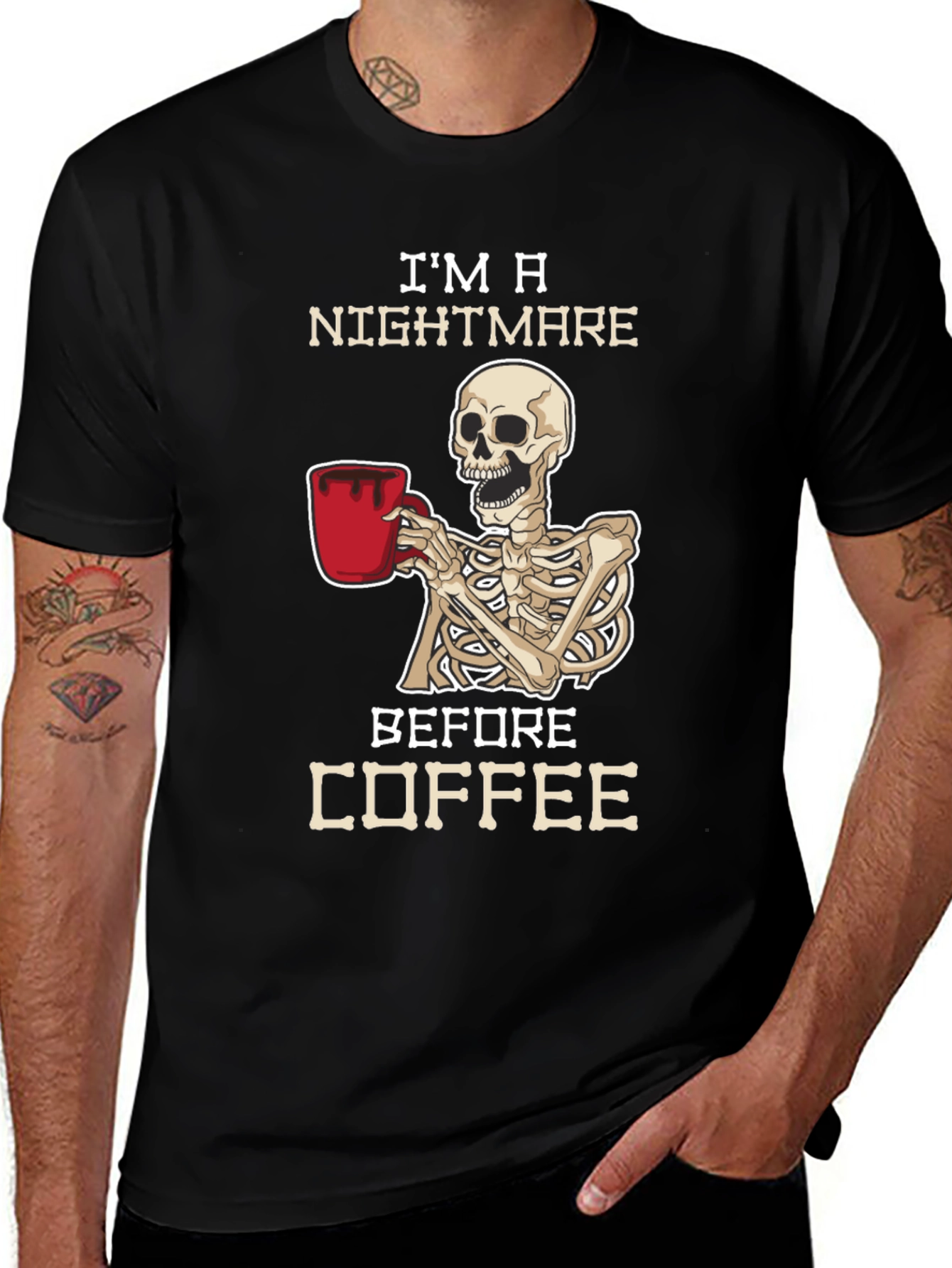 Variant 22 of Nightmare Before Coffee Skeleton T-Shirt