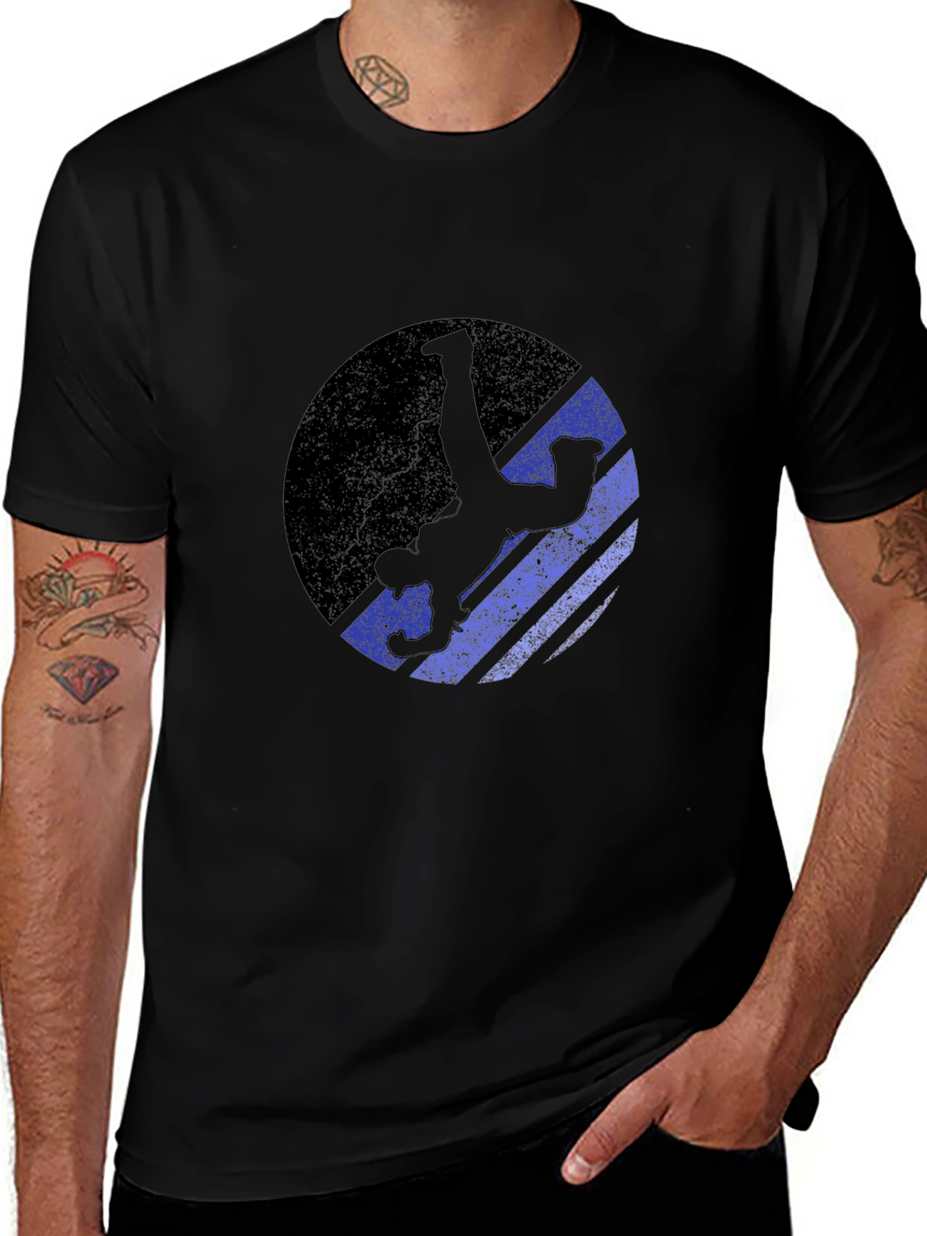 Variant 15 of Cool Acrobatics Graphic Black T-Shirt