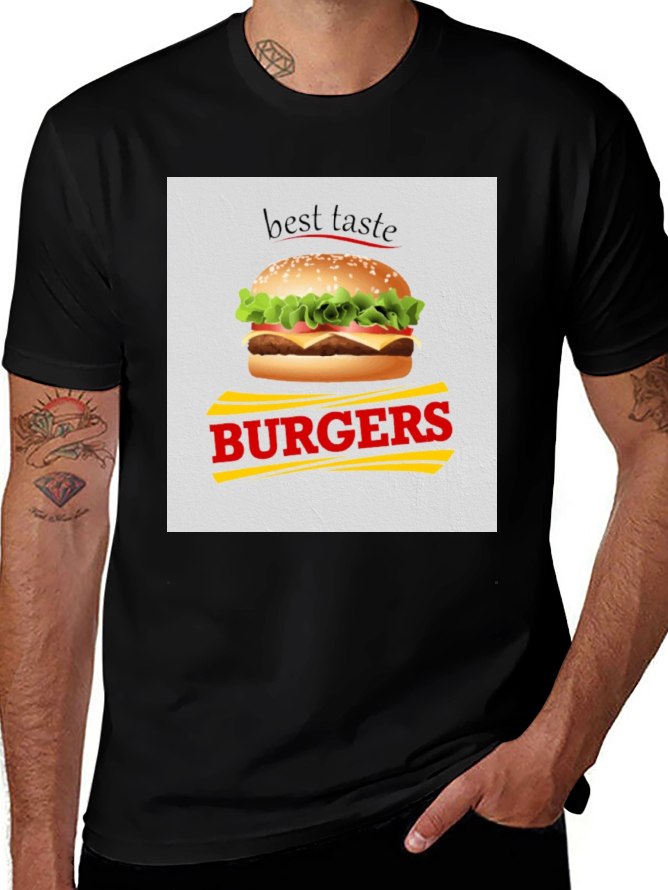 Variant 24 of Burger T-Shirt - Best Taste Graphic Tee