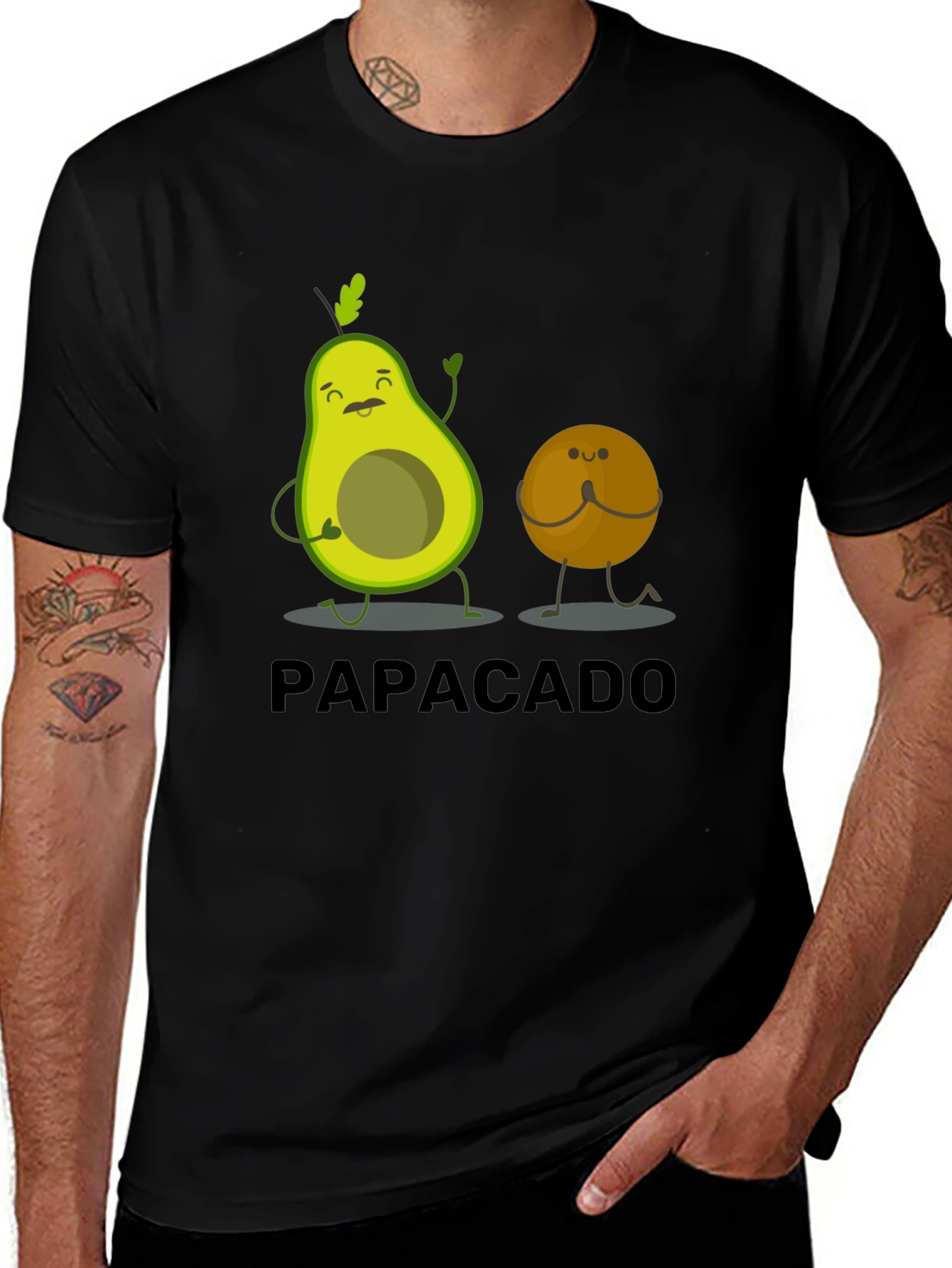Variant 11 of Funny PAPACADO Avocado T-Shirt - Black