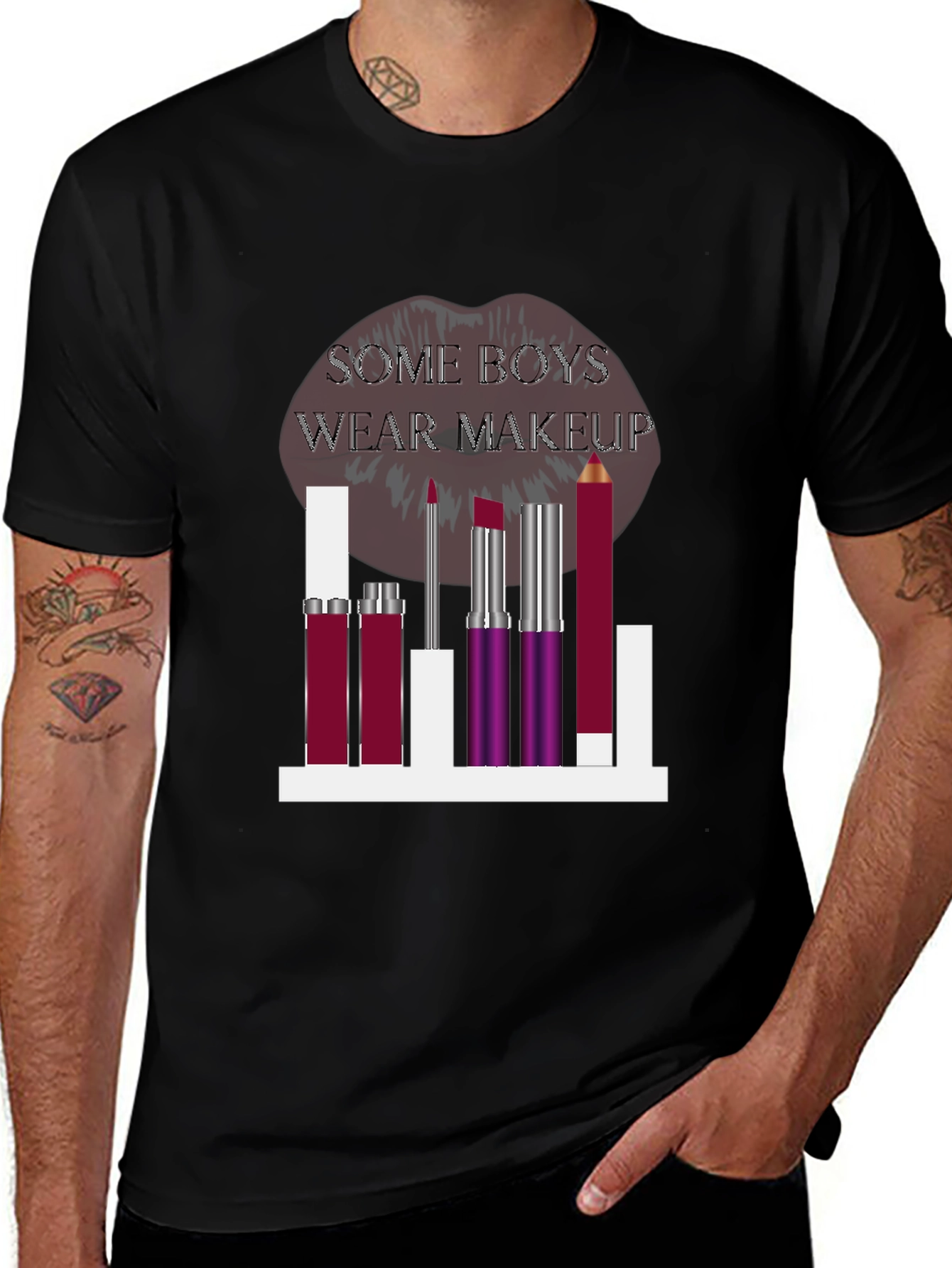 Variant 22 of Some Boys Wear Makeup Graphic Tee