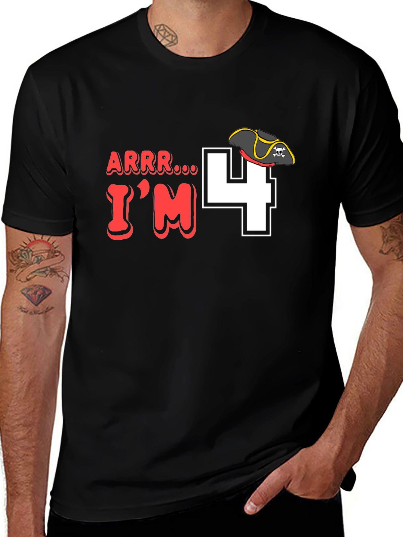 Variant 12 of Arrr I'm 4 Pirate Birthday T-Shirt