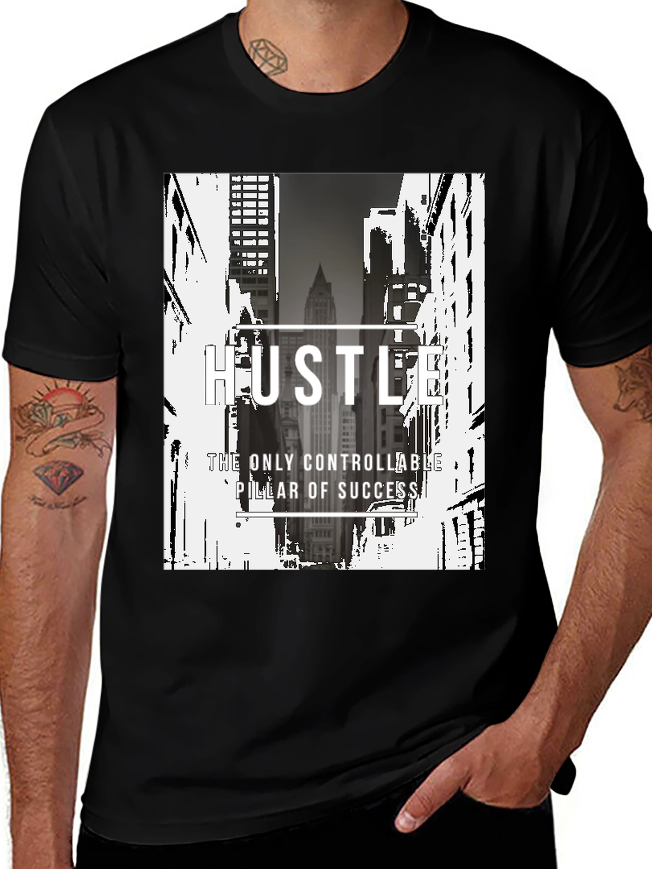 Hustle Graphic Tee - Urban Inspiration, Soft Cotton Blend