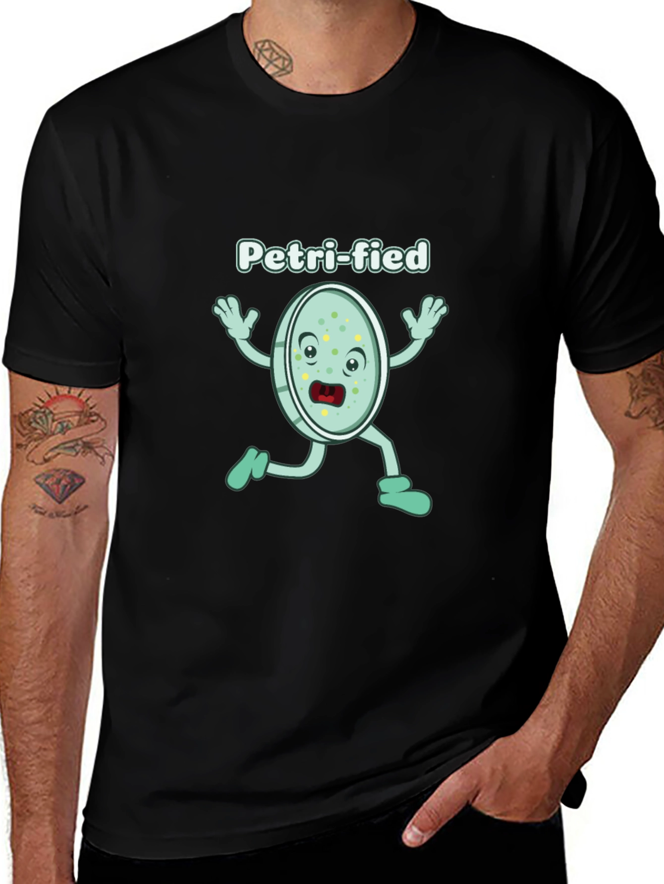 Variant 7 of Petri-fied Funny Science T-Shirt - Biology Humor