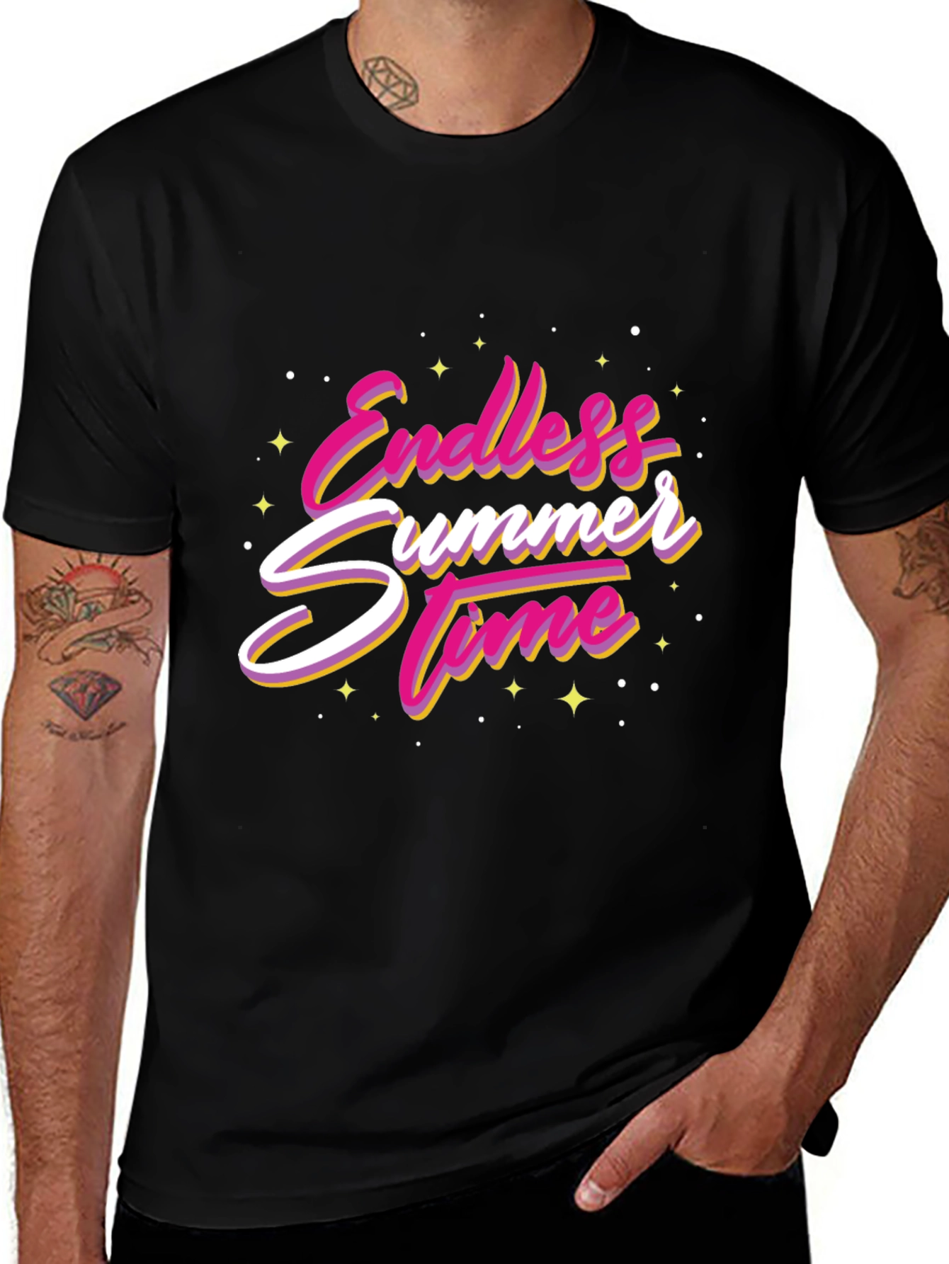 Variant 14 of Endless Summer Time Graphic Tee - Black