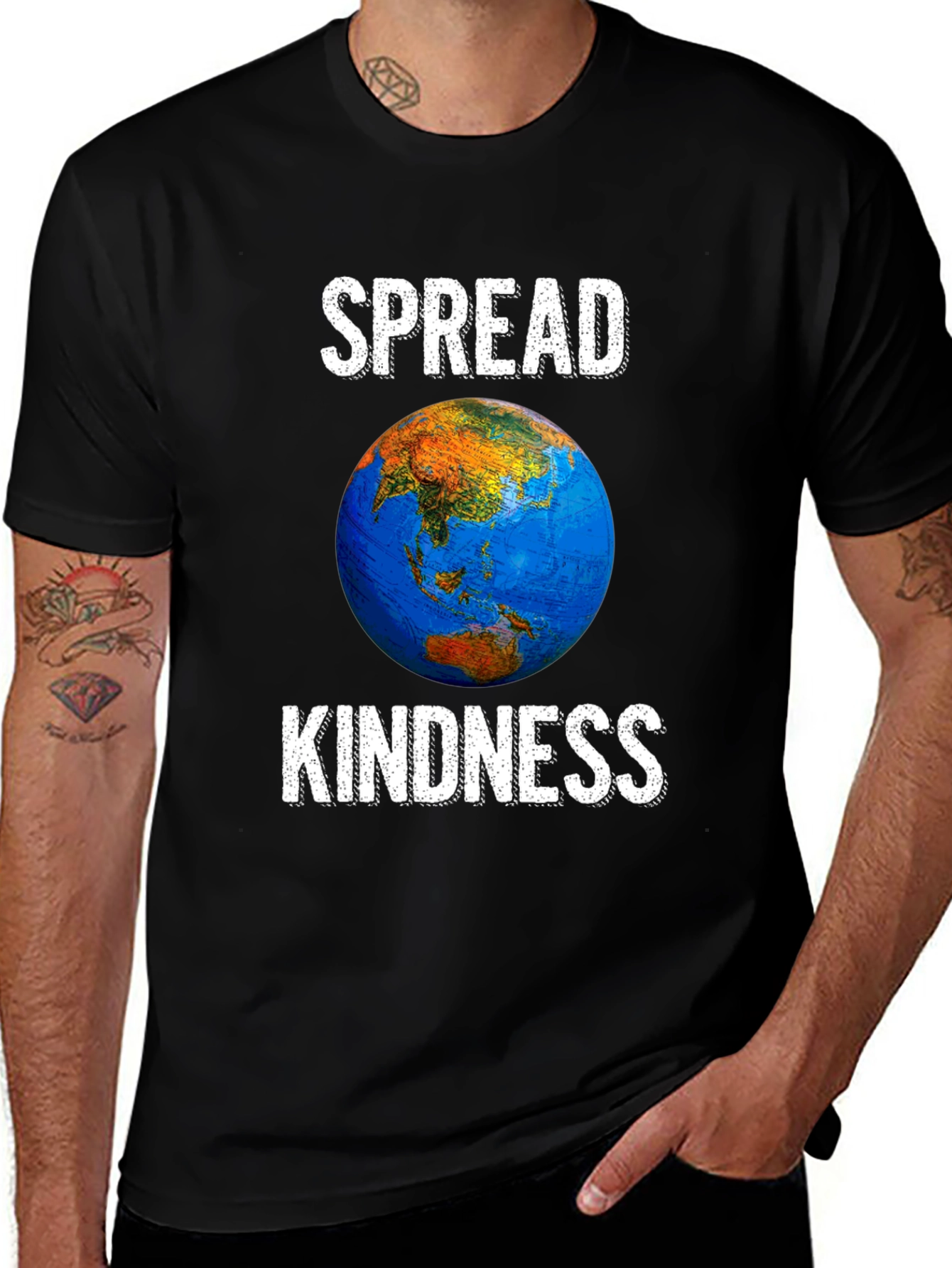 Variant 16 of Spread Kindness Earth Graphic Tee - Soft Cotton