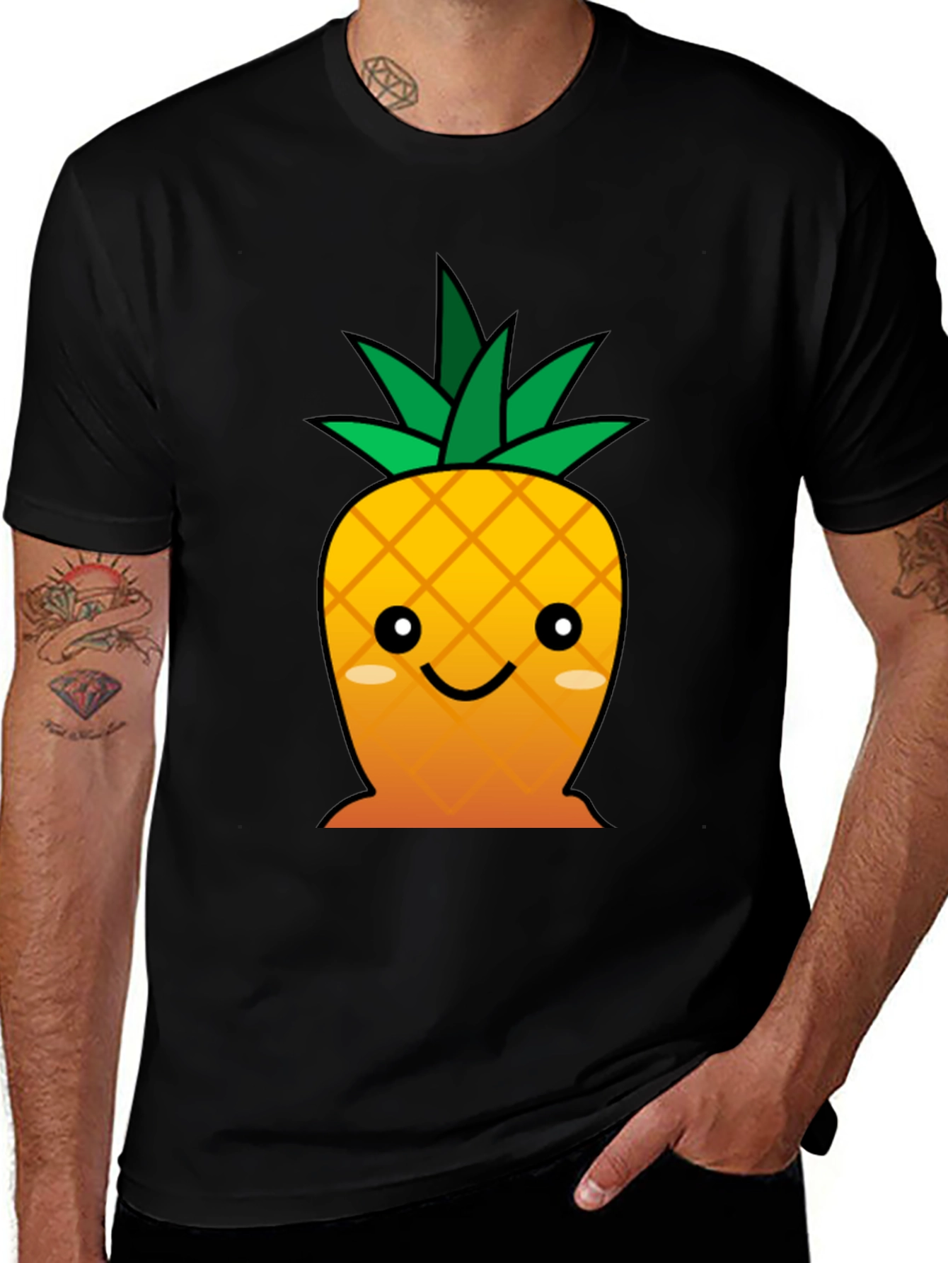 Variant 2 of Pineapple Graphic Print Men's T-Shirt