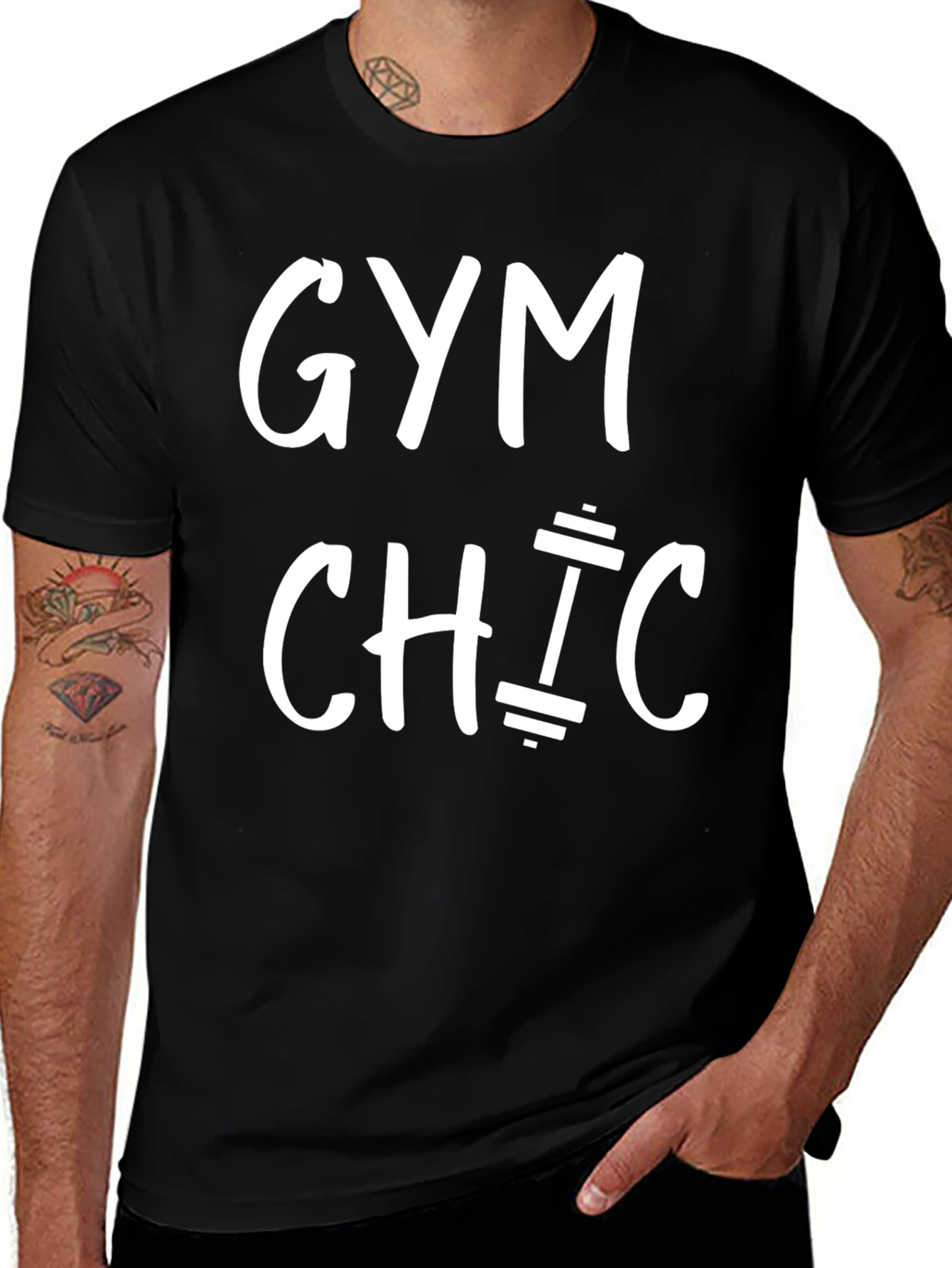 Variant 15 of Gym Chic Graphic Tee - Fitness Fashion