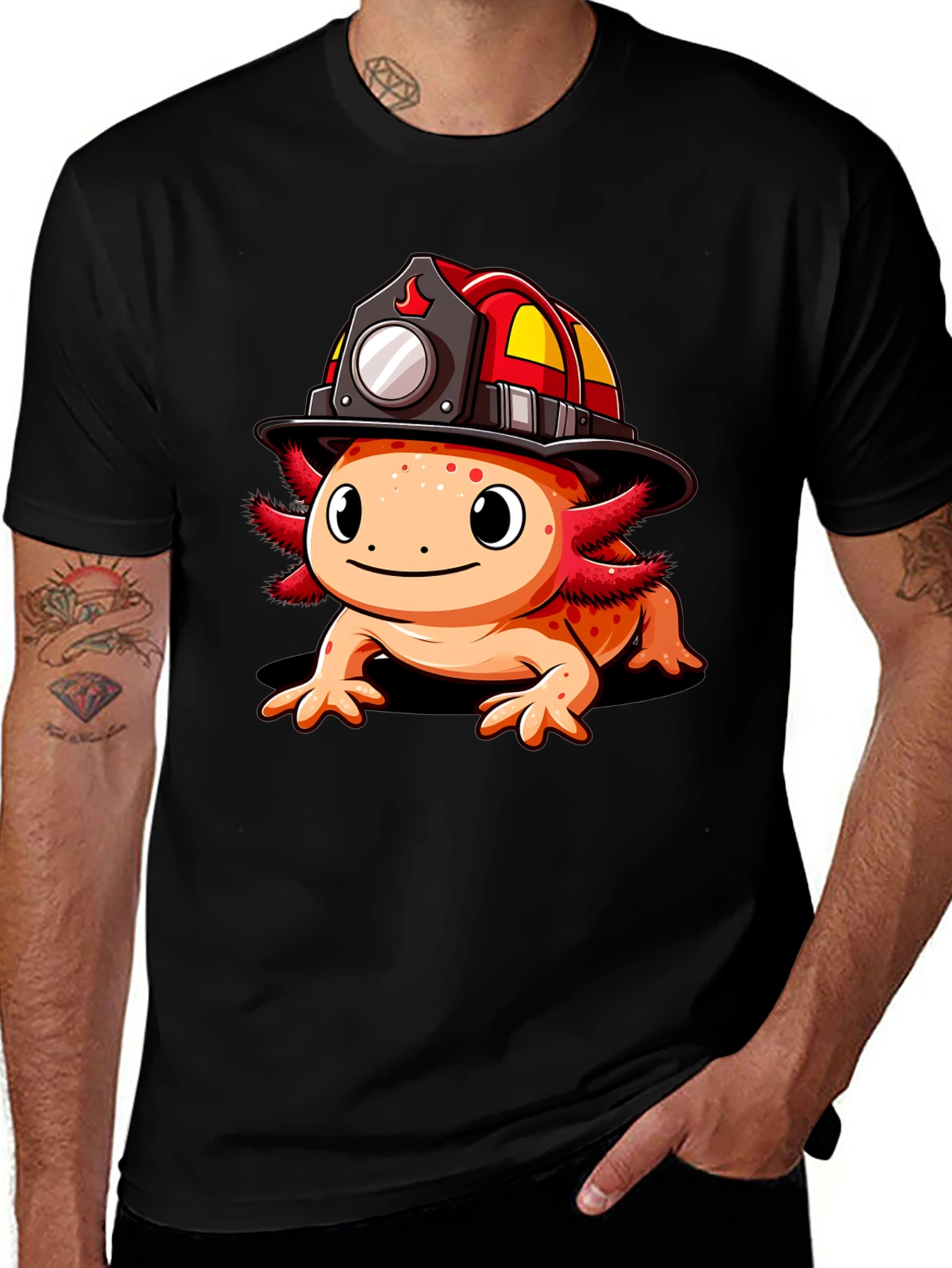Variant 13 of Axolotl Firefighter T-Shirt