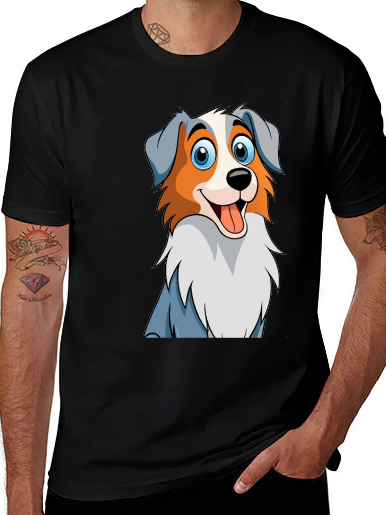Variant 7 of Cartoon Dog Graphic T-Shirt - Cute & Comfy