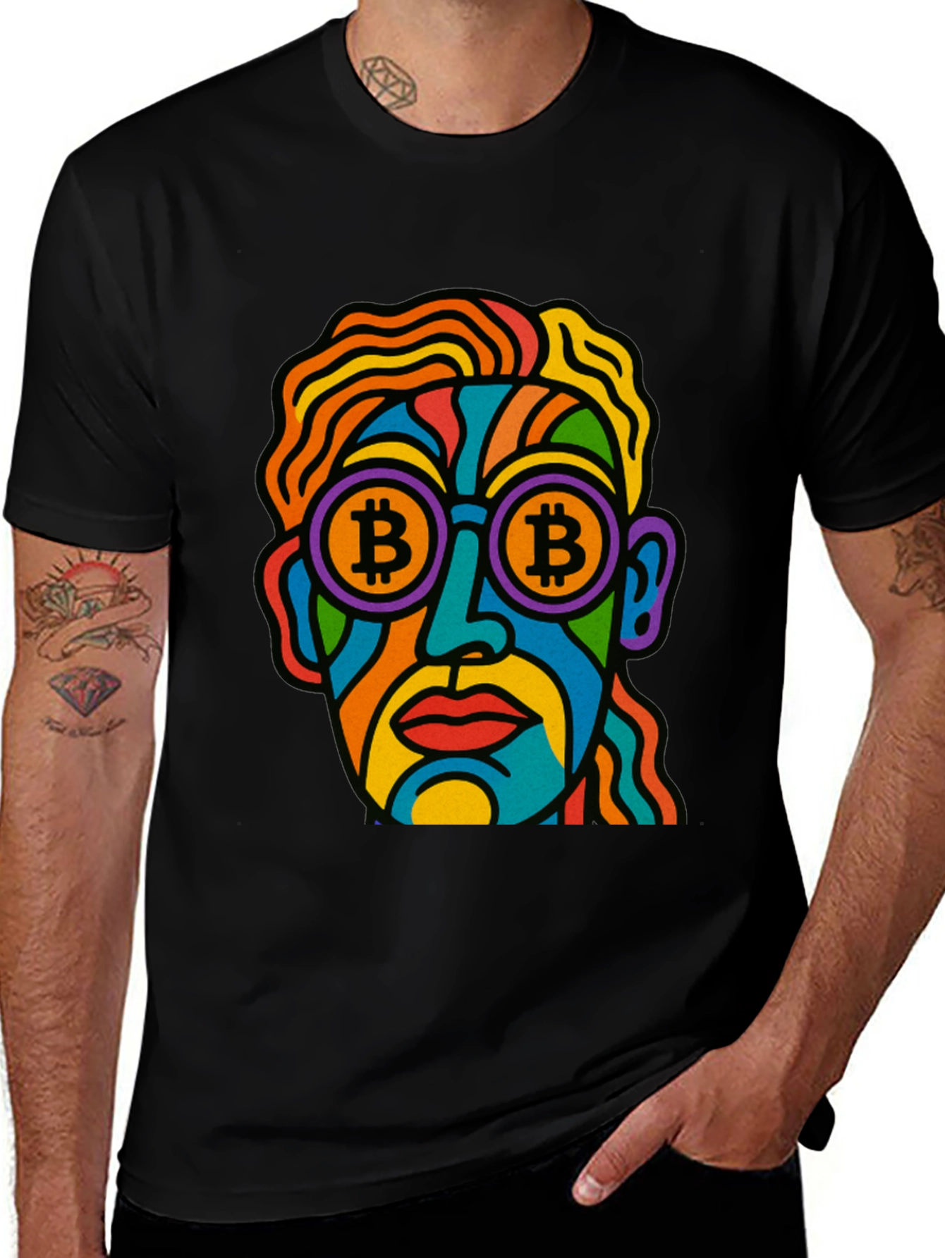 Bitcoin Art T-Shirt - Crypto Enthusiast Style