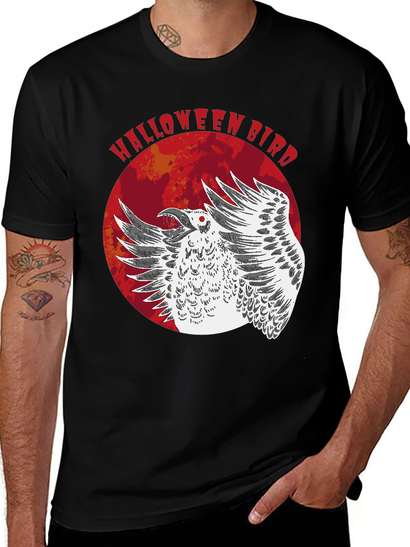 Variant 18 of Halloween Bird Graphic T-Shirt