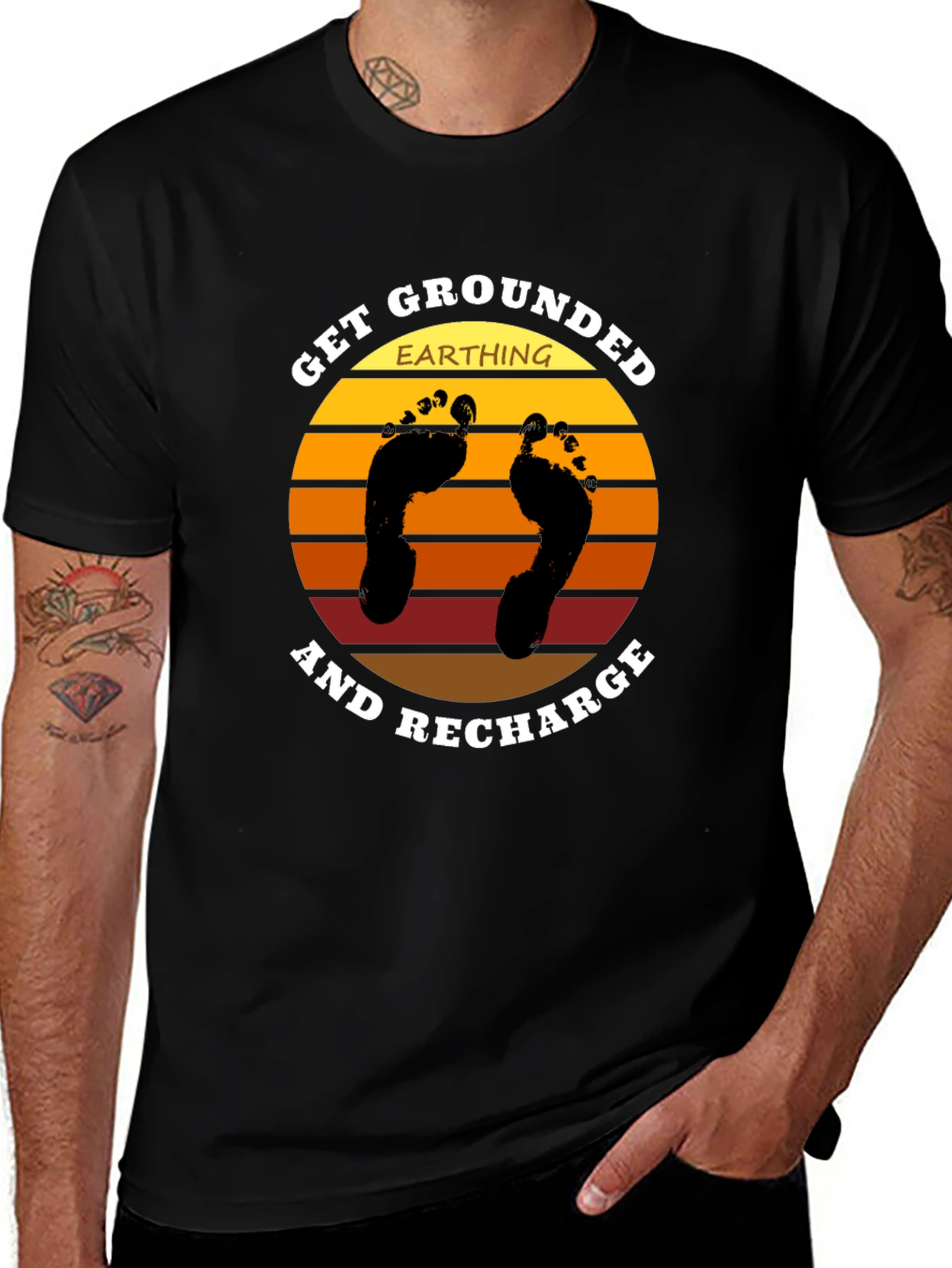 Variant 29 of Get Grounded Earthing Recharge Graphic Tee
