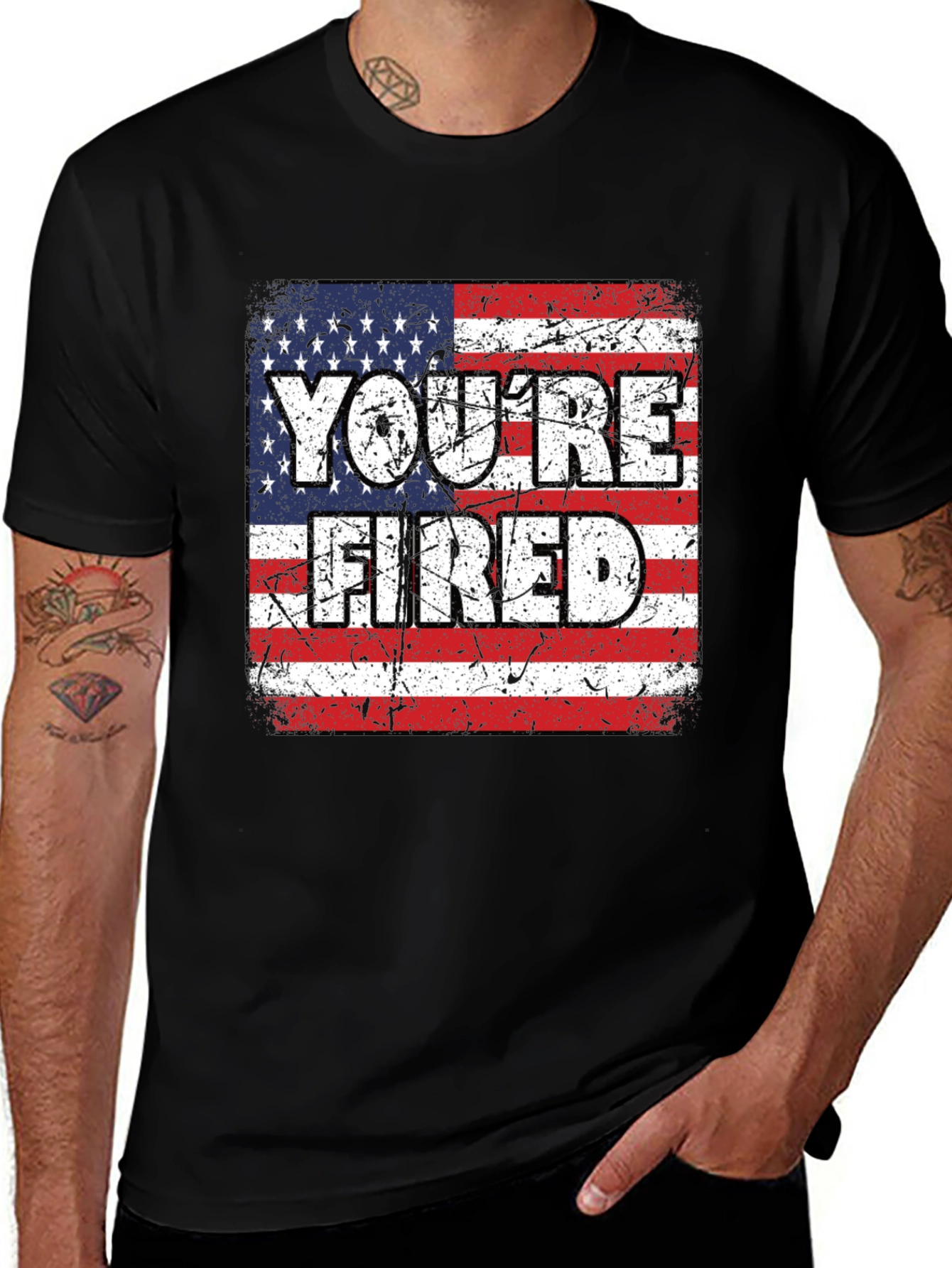 Variant 15 of You're Fired American Flag Graphic Tee