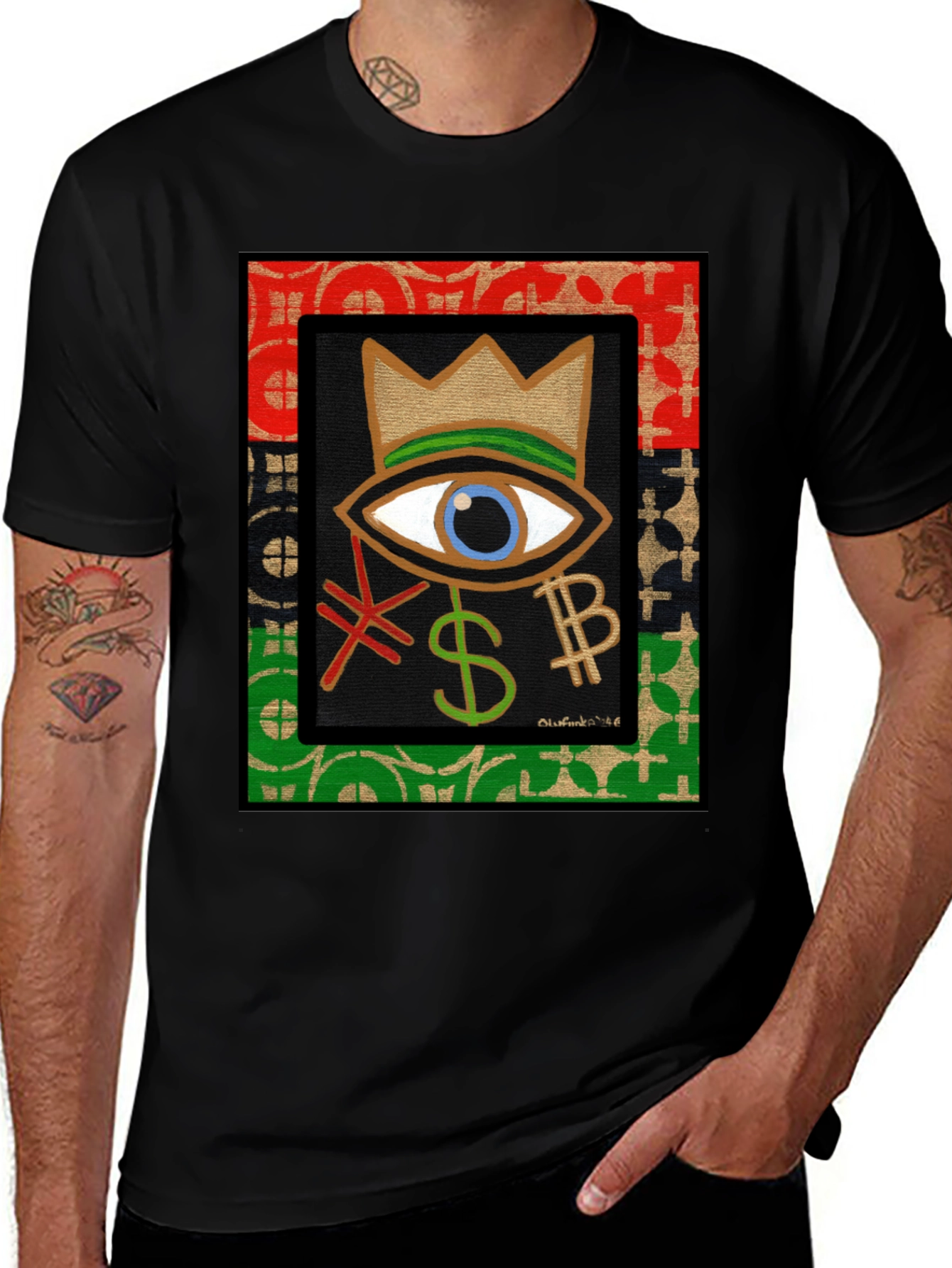 Variant 18 of Eye Crown Currency Graphic T-Shirt
