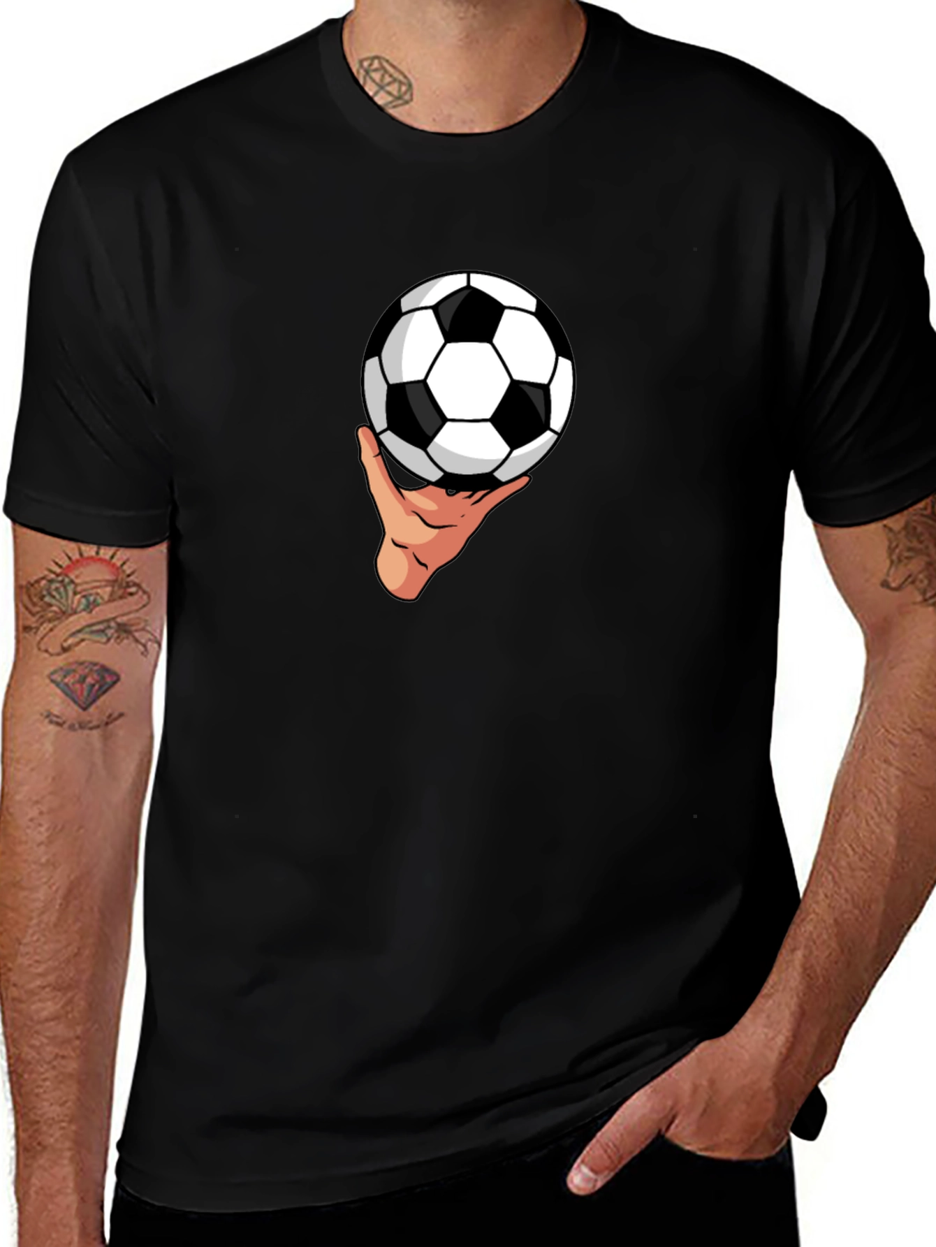 Variant 19 of Soccer Ball Hand Graphic T-Shirt
