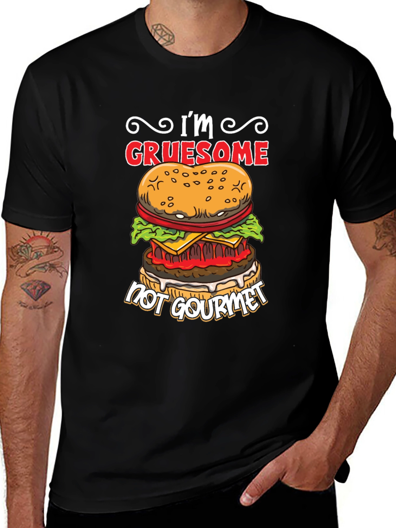 Variant 26 of I'm Gruesome Not Gourmet Burger Graphic Tee