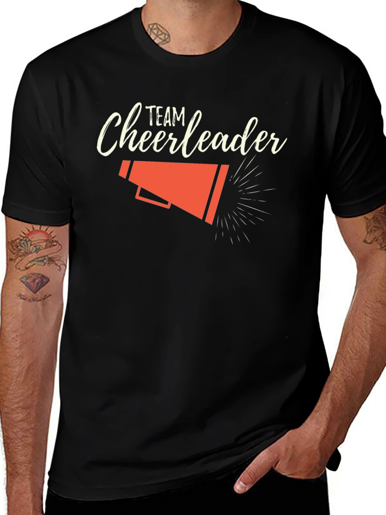 Variant 24 of Team Cheerleader Graphic Tee - Black