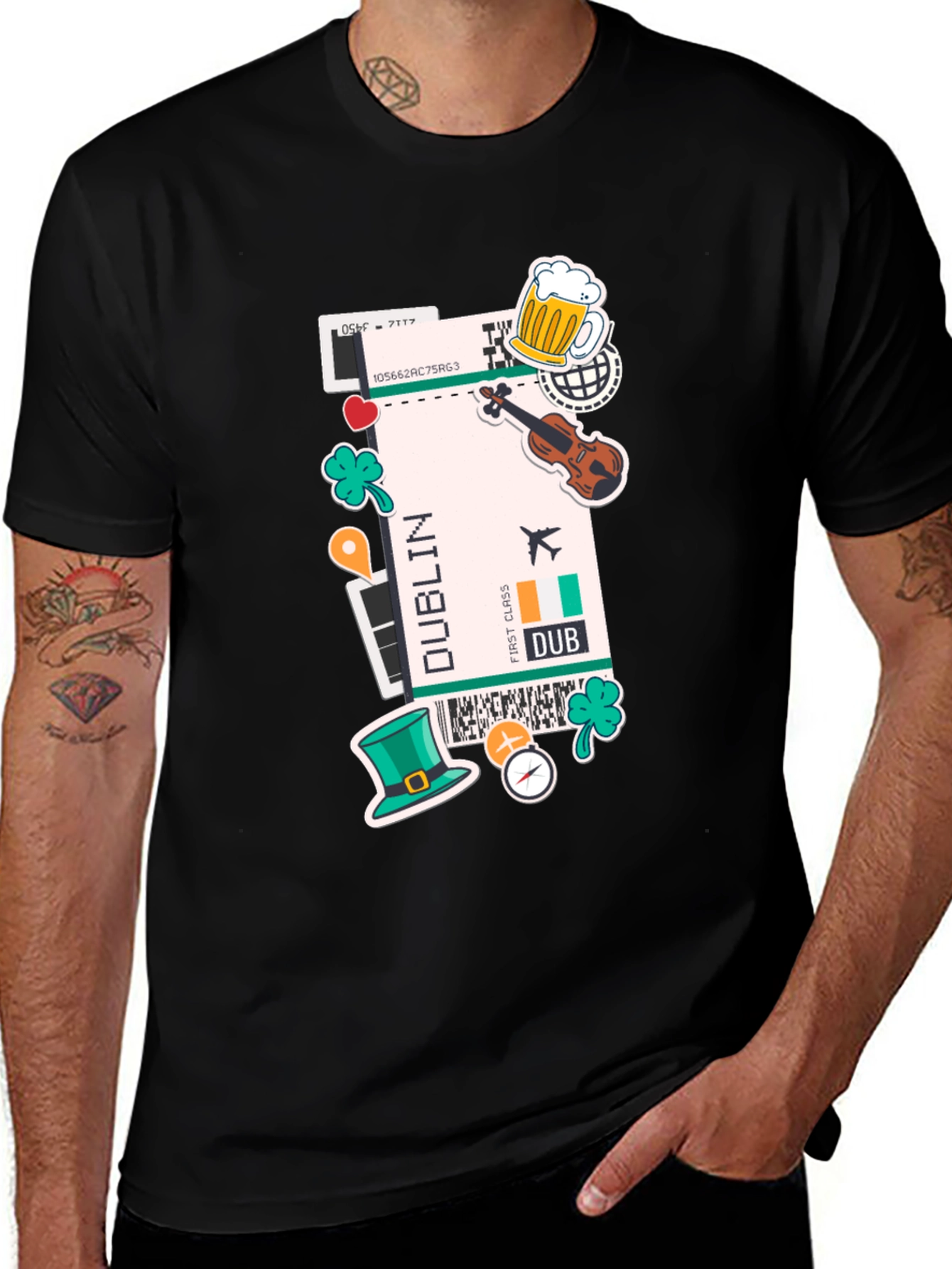 Dublin Ticket T-Shirt - Ireland Souvenir