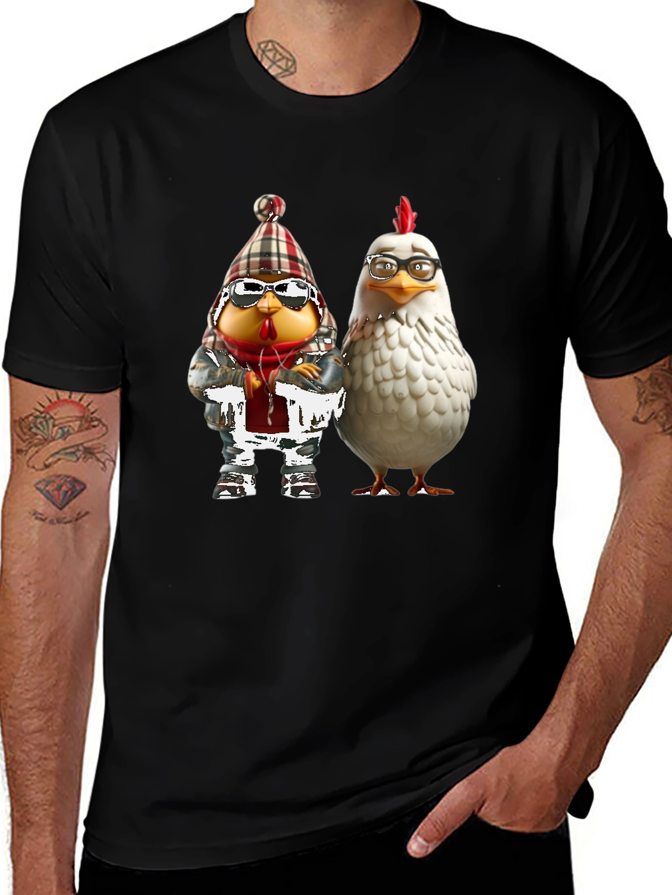 Variant 17 of Cool Chicken Graphic Tee