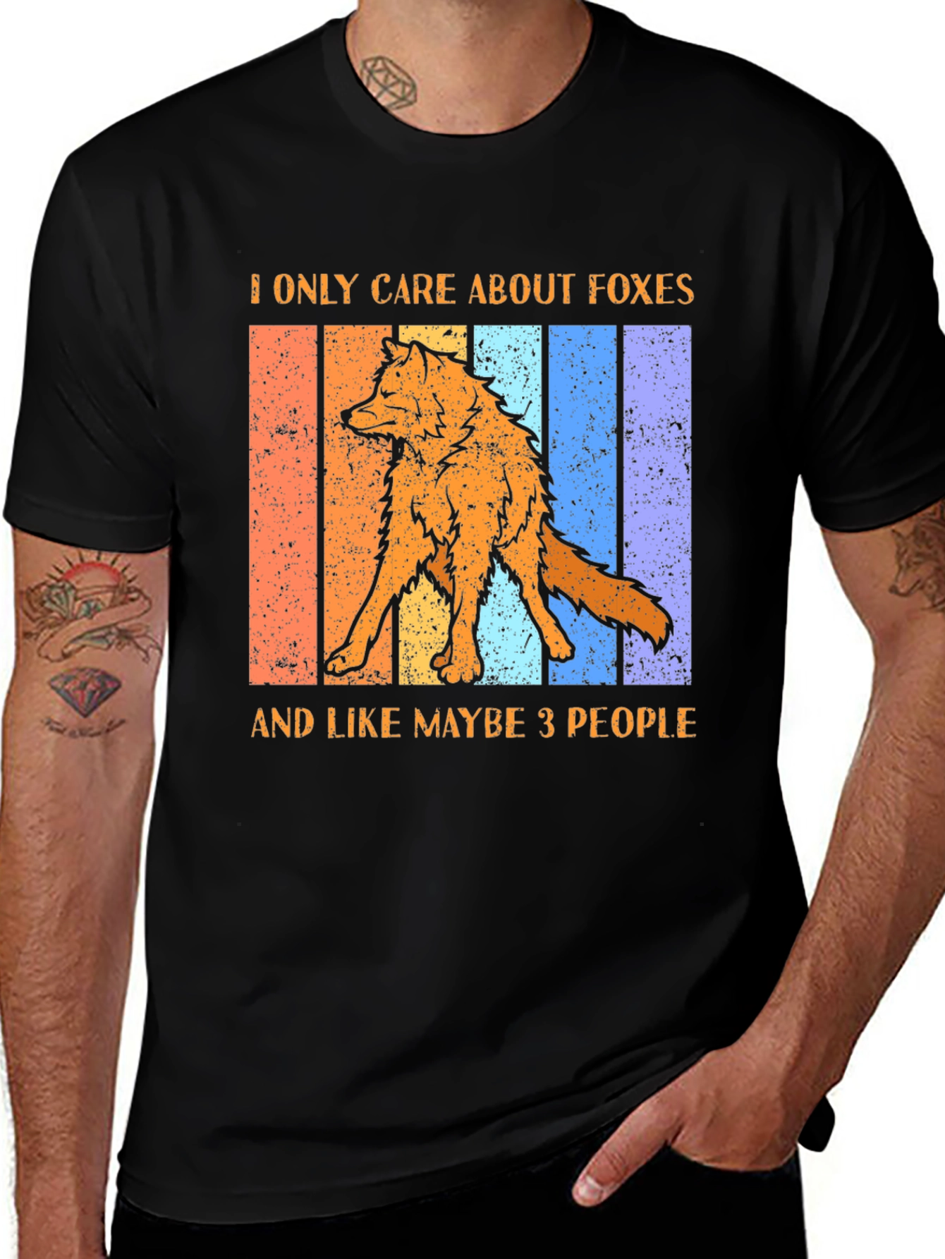 Variant 5 of Fox Lover T-Shirt - I Only Care About Foxes Graphic Tee