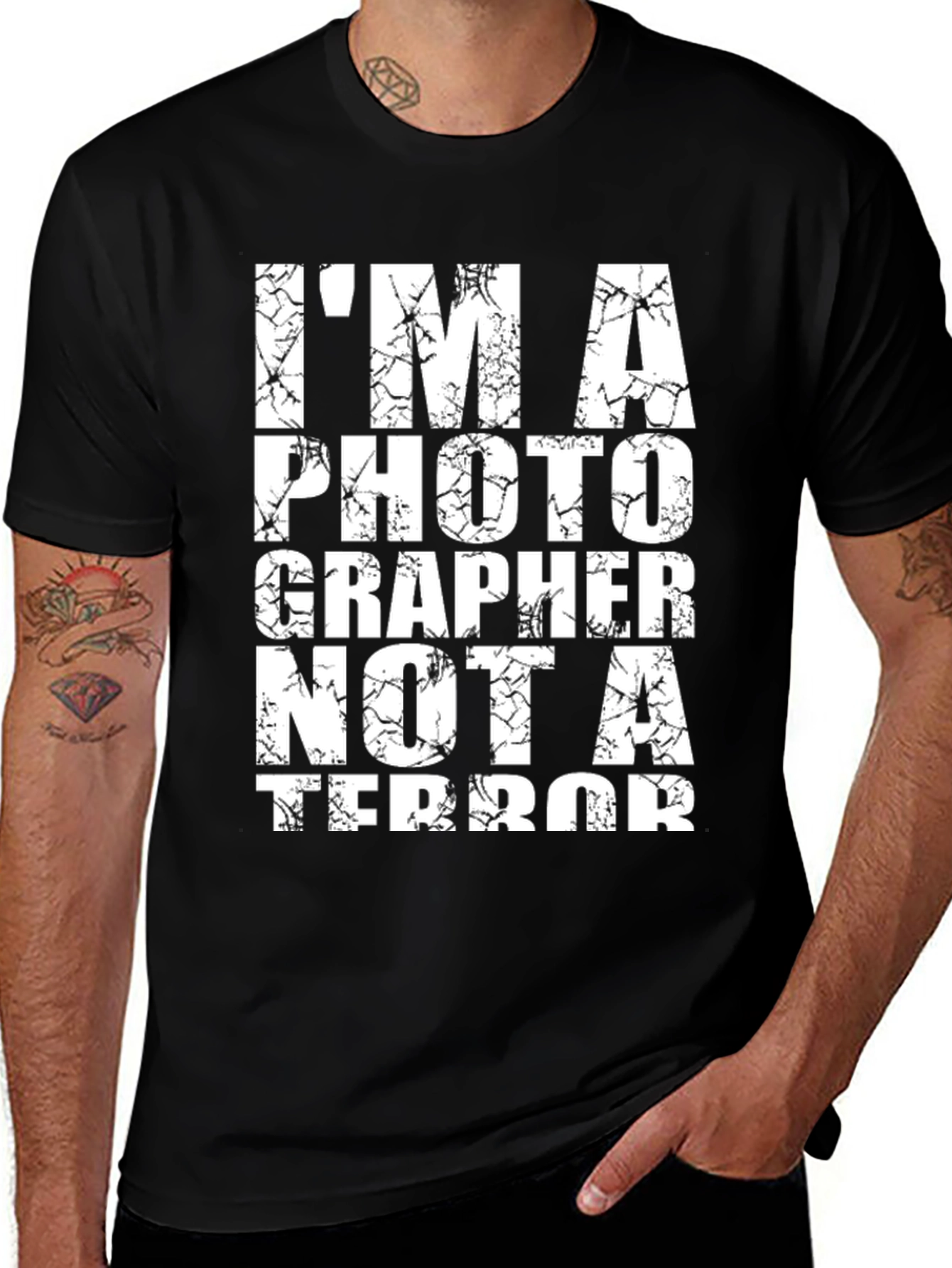 Variant 22 of I'm A Photographer Not A Terrorist Black T-Shirt