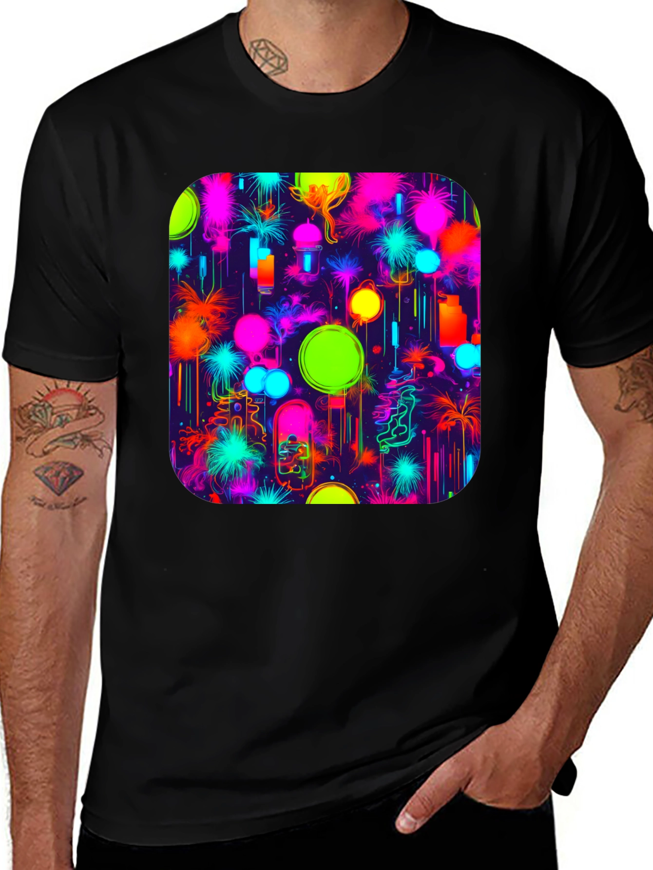 Variant 30 of Neon Patterned T-Shirt
