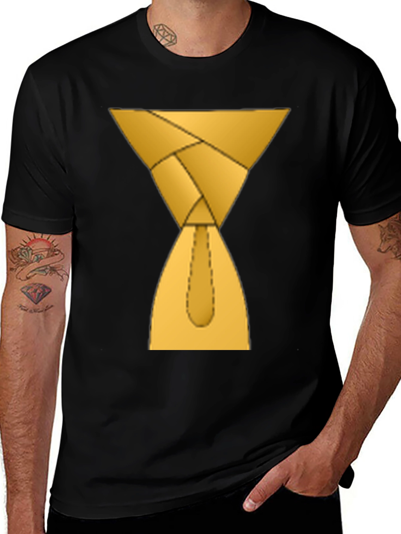 Hourglass Tie Graphic Tee - Unique Trendy Style