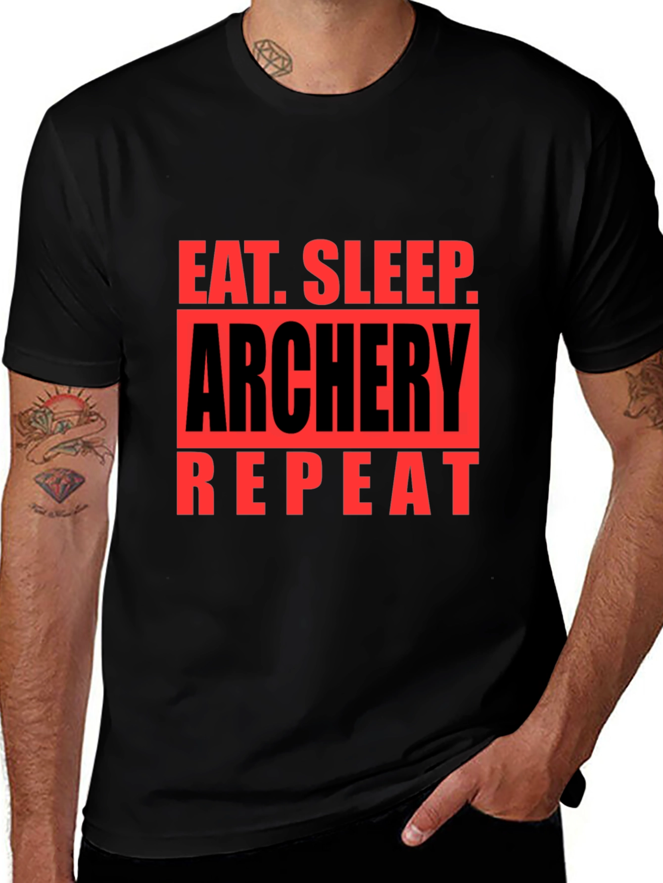 Variant 7 of Eat Sleep Archery Repeat Graphic T-Shirt