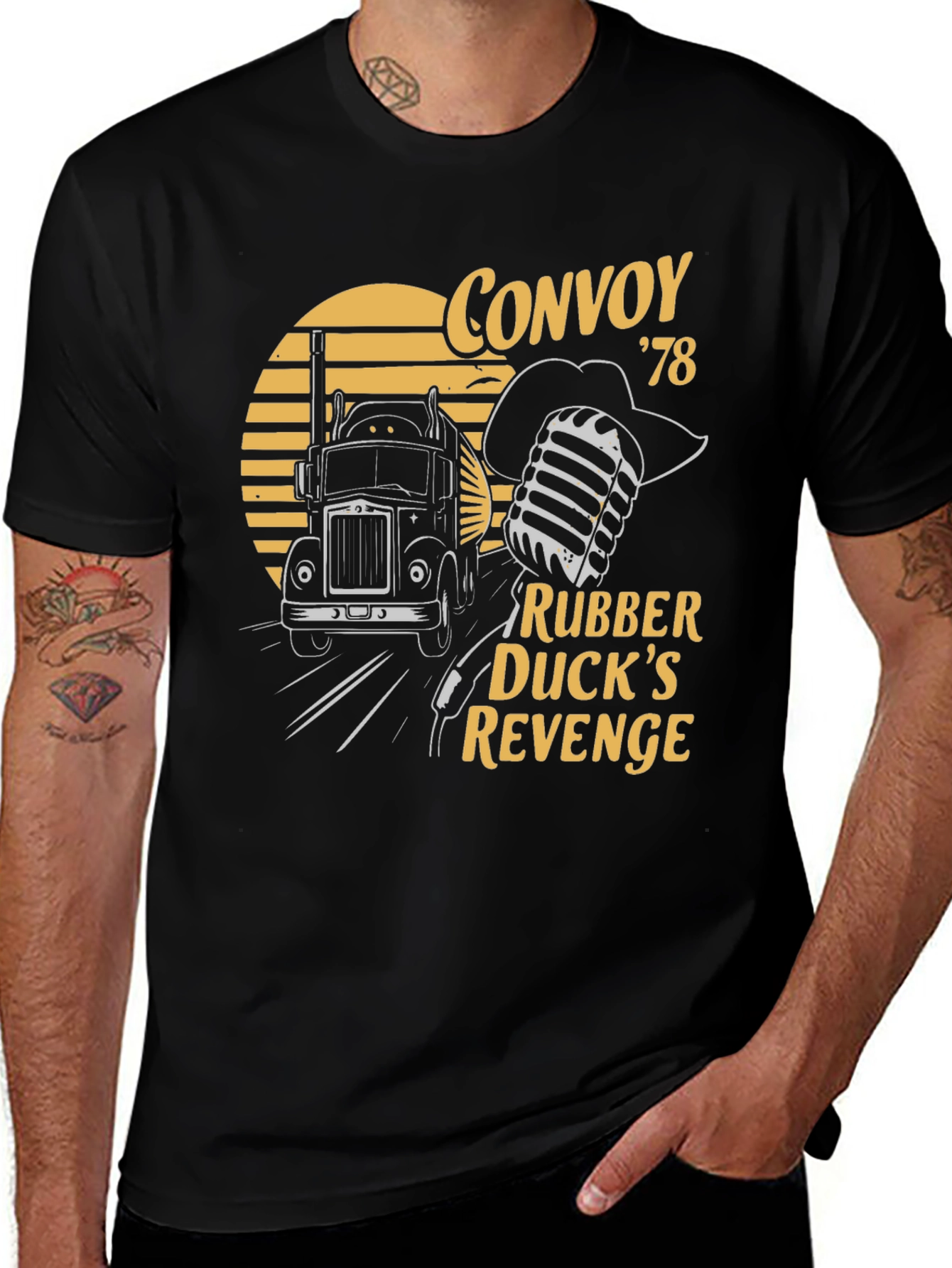 Variant 11 of Convoy '78 Rubber Duck's Revenge Black T-Shirt