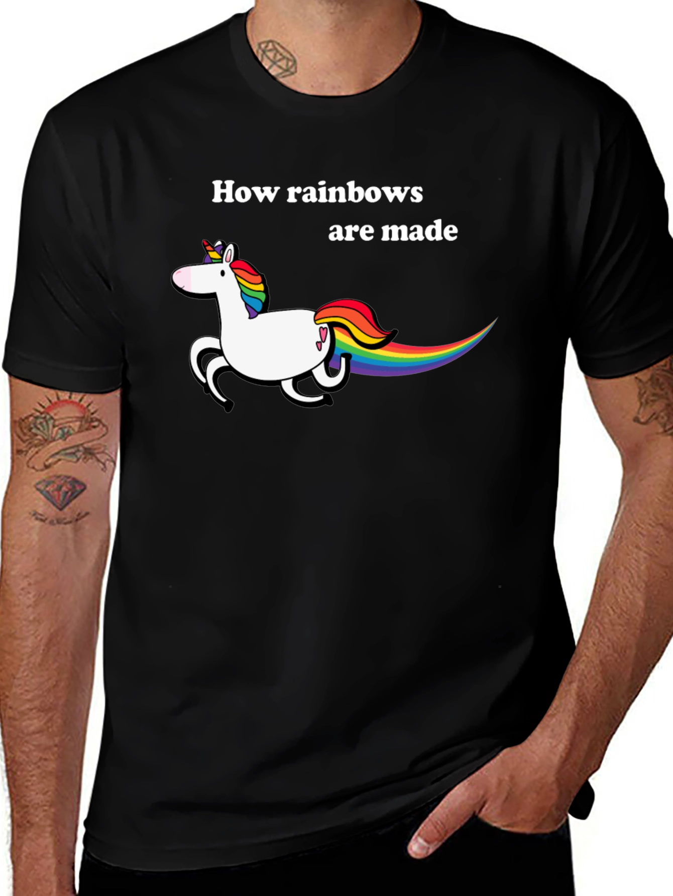 Variant 12 of Rainbow Unicorn T-Shirt - "How Rainbows Are Made"