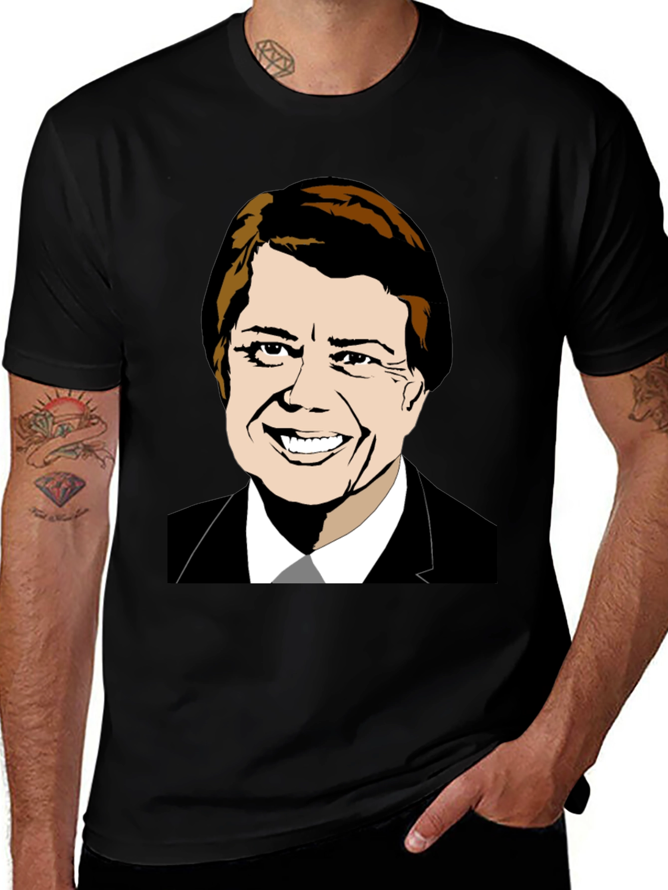 Jimmy Carter Graphic Tee - Political Cartoon T-Shirt