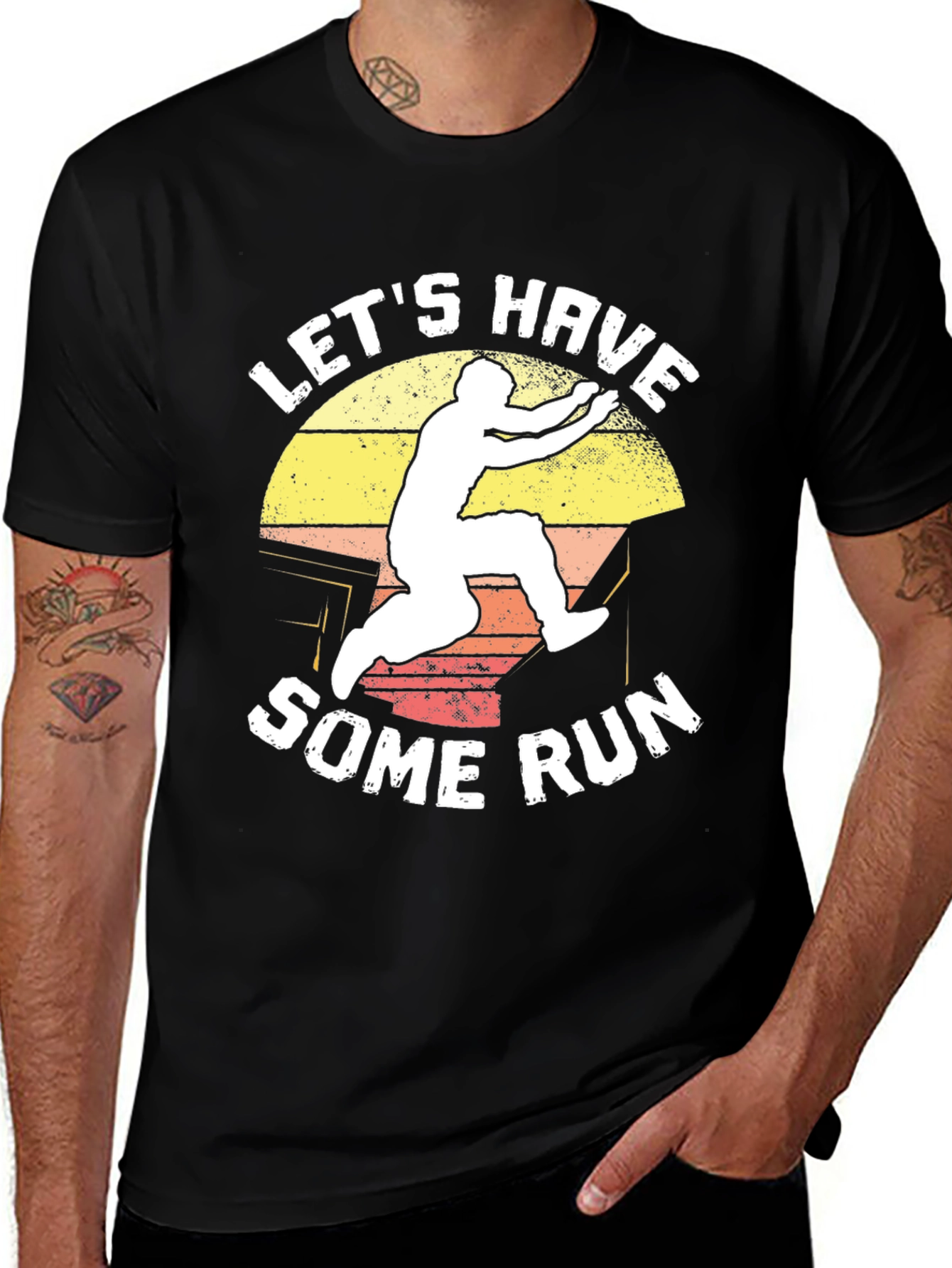 Variant 12 of Let's Have Some Run Black T-Shirt
