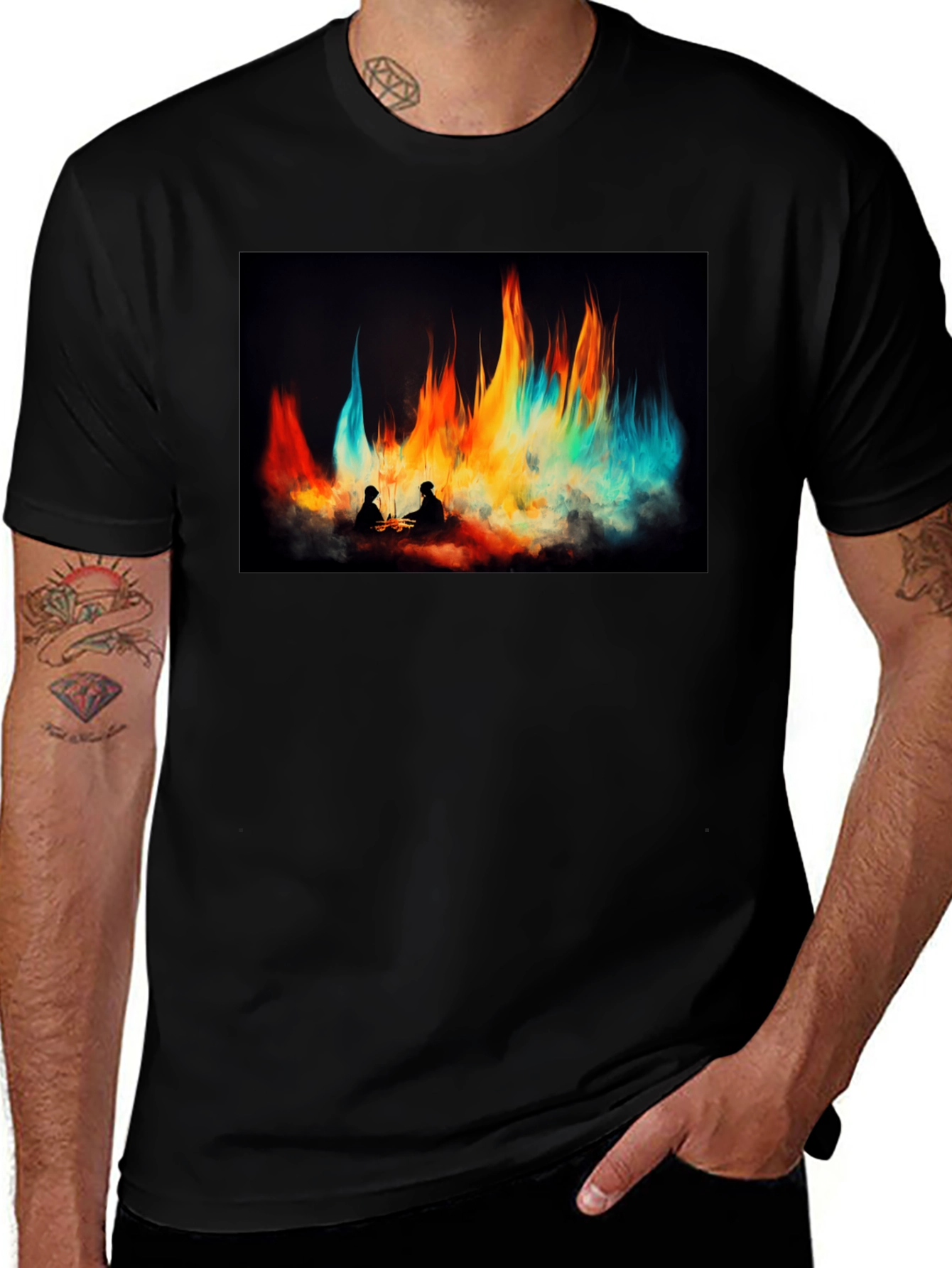 Variant 5 of Abstract Campfire Graphic Tee