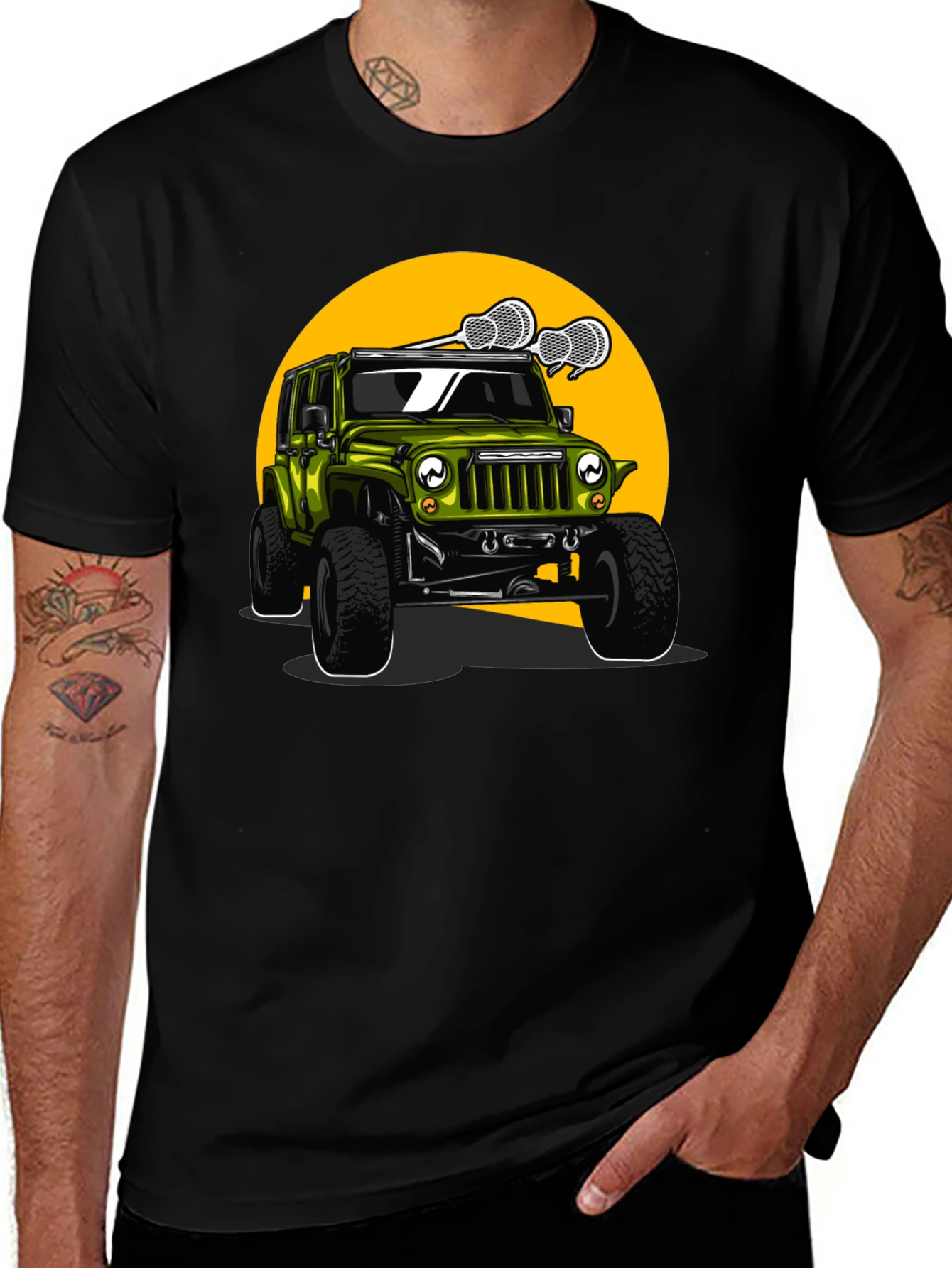 Variant 7 of Off-Road Adventure Tee - Jeep & Lacrosse Design