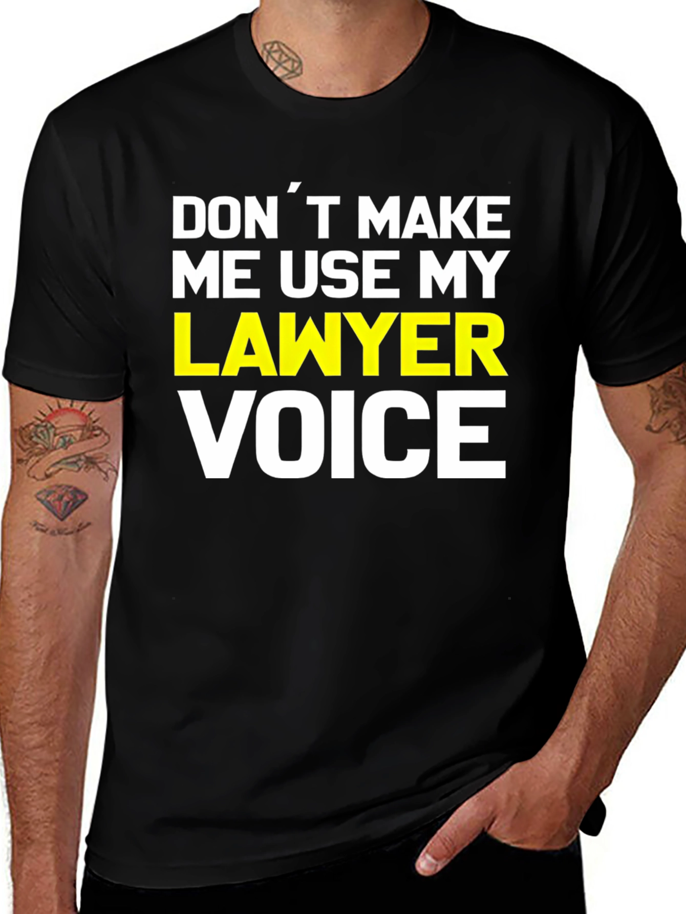 Black Lawyer Voice Graphic Novelty T-Shirt main image
