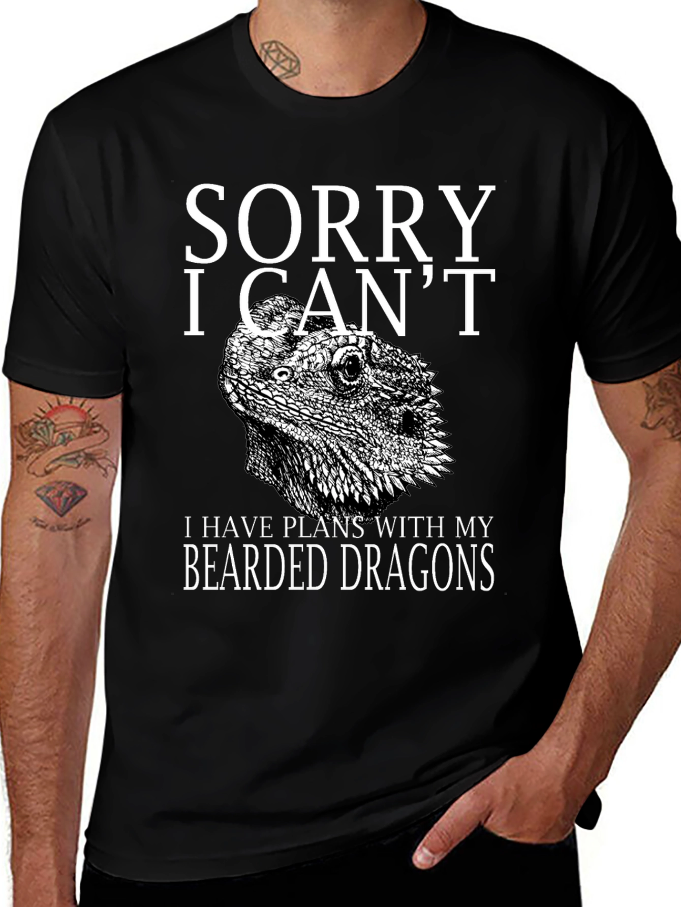 Variant 18 of Sorry I Can't Bearded Dragon T-Shirt