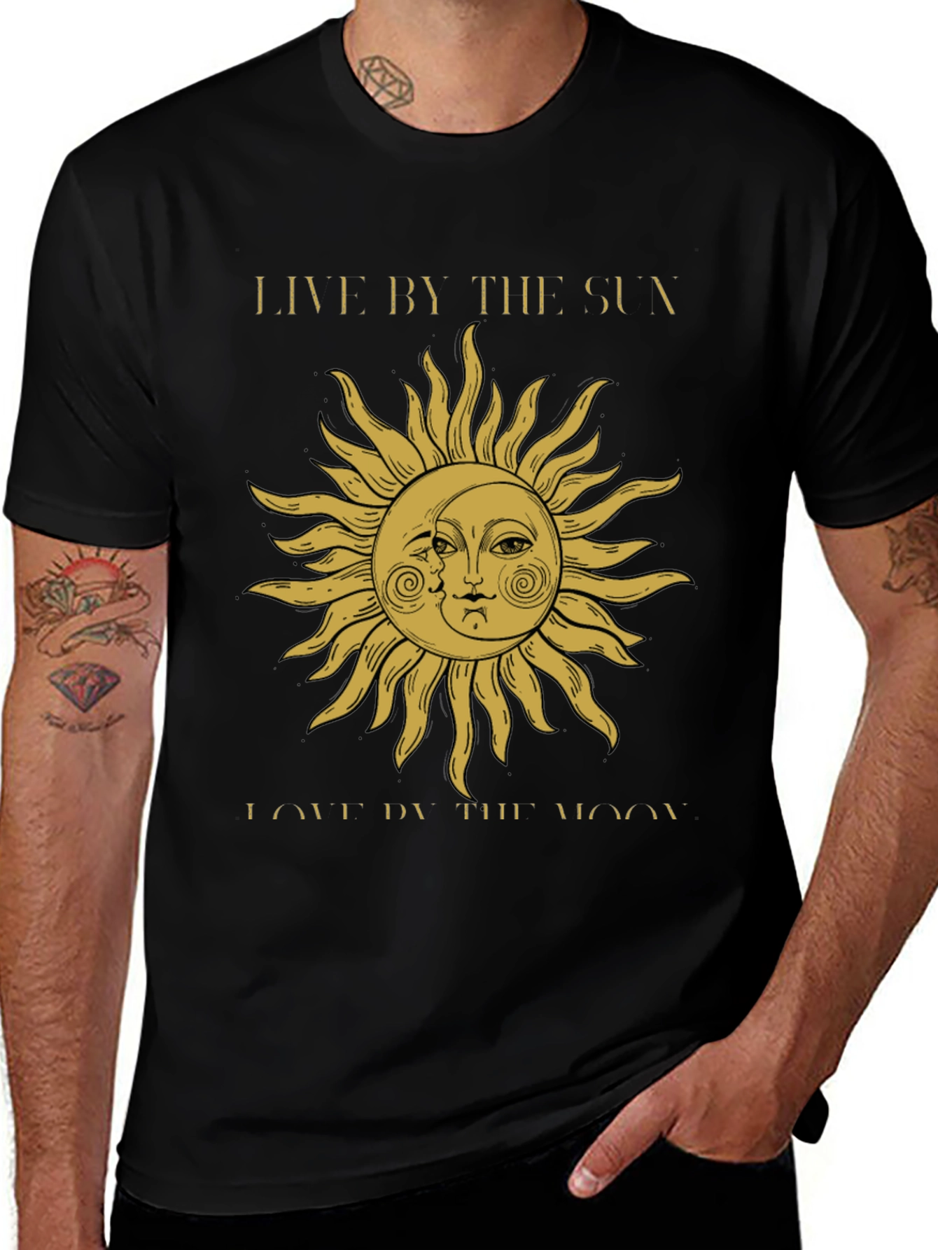 Variant 20 of Celestial Sun & Moon Graphic T-Shirt - Unisex Fit