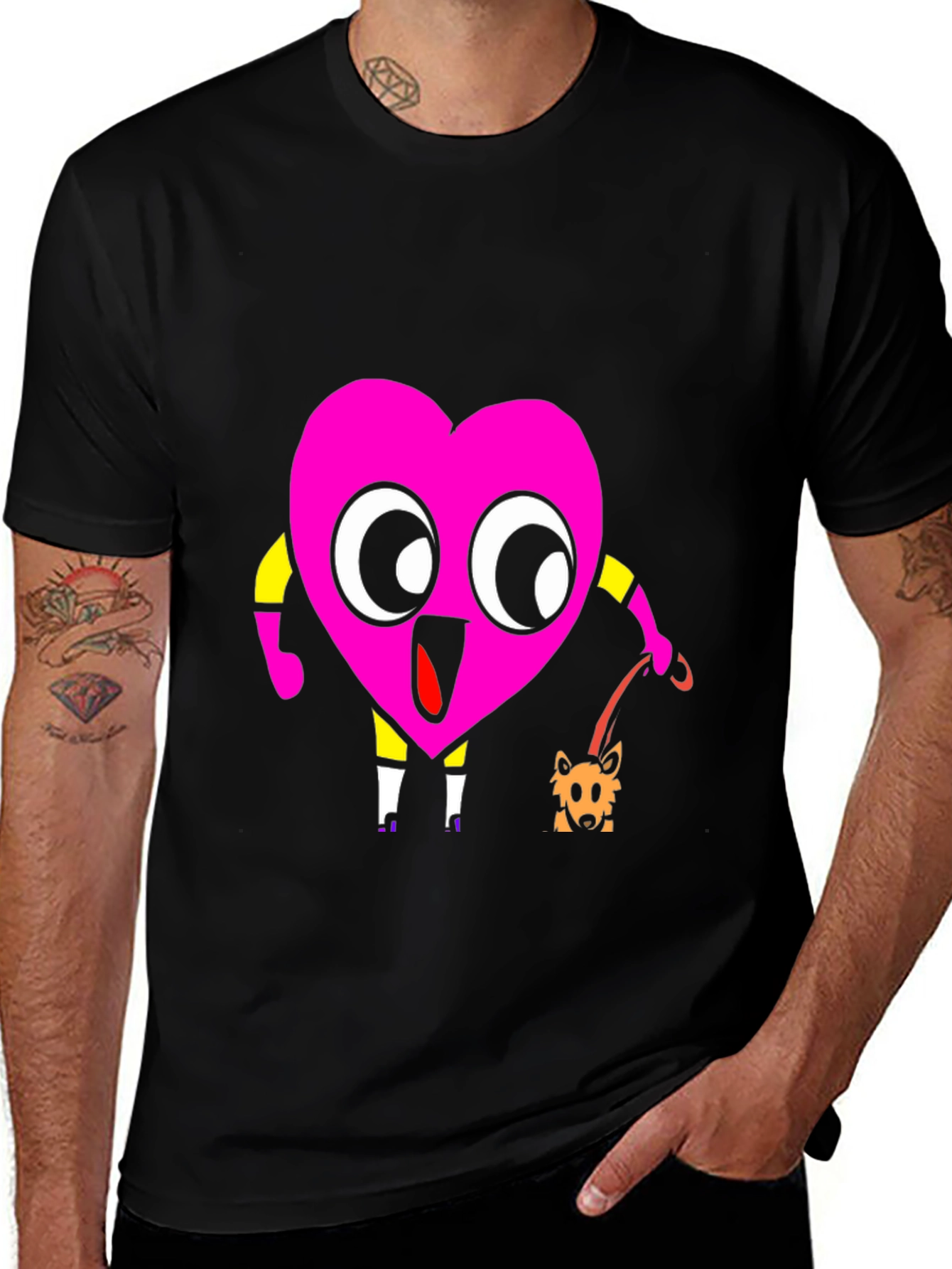 Variant 7 of Heart Character Graphic Print Tee