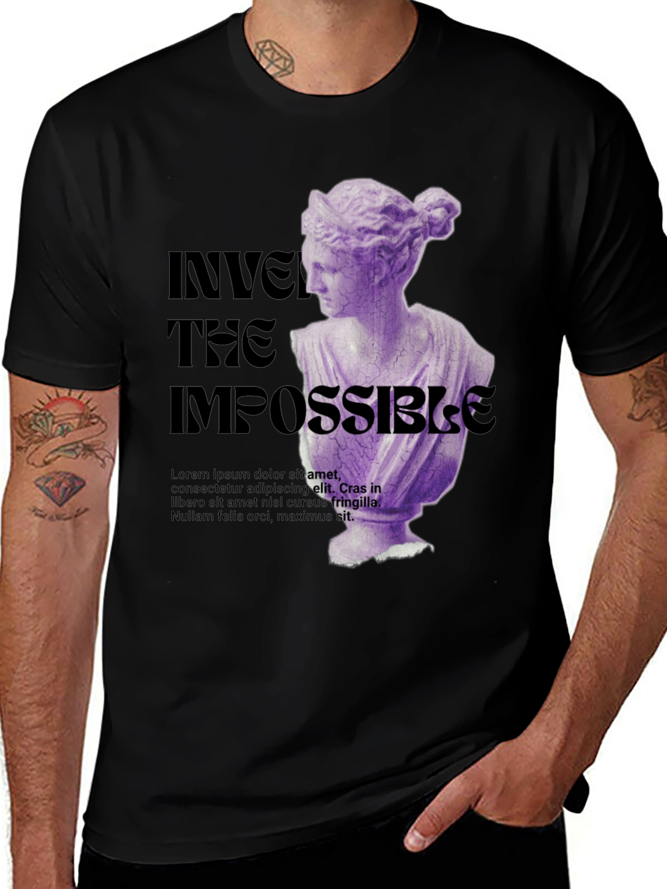 Variant 13 of Invent the Impossible Black Graphic Tee