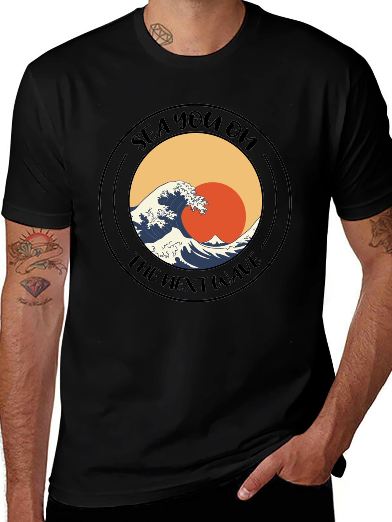 Variant 21 of Sea You On The Next Wave Black T-Shirt