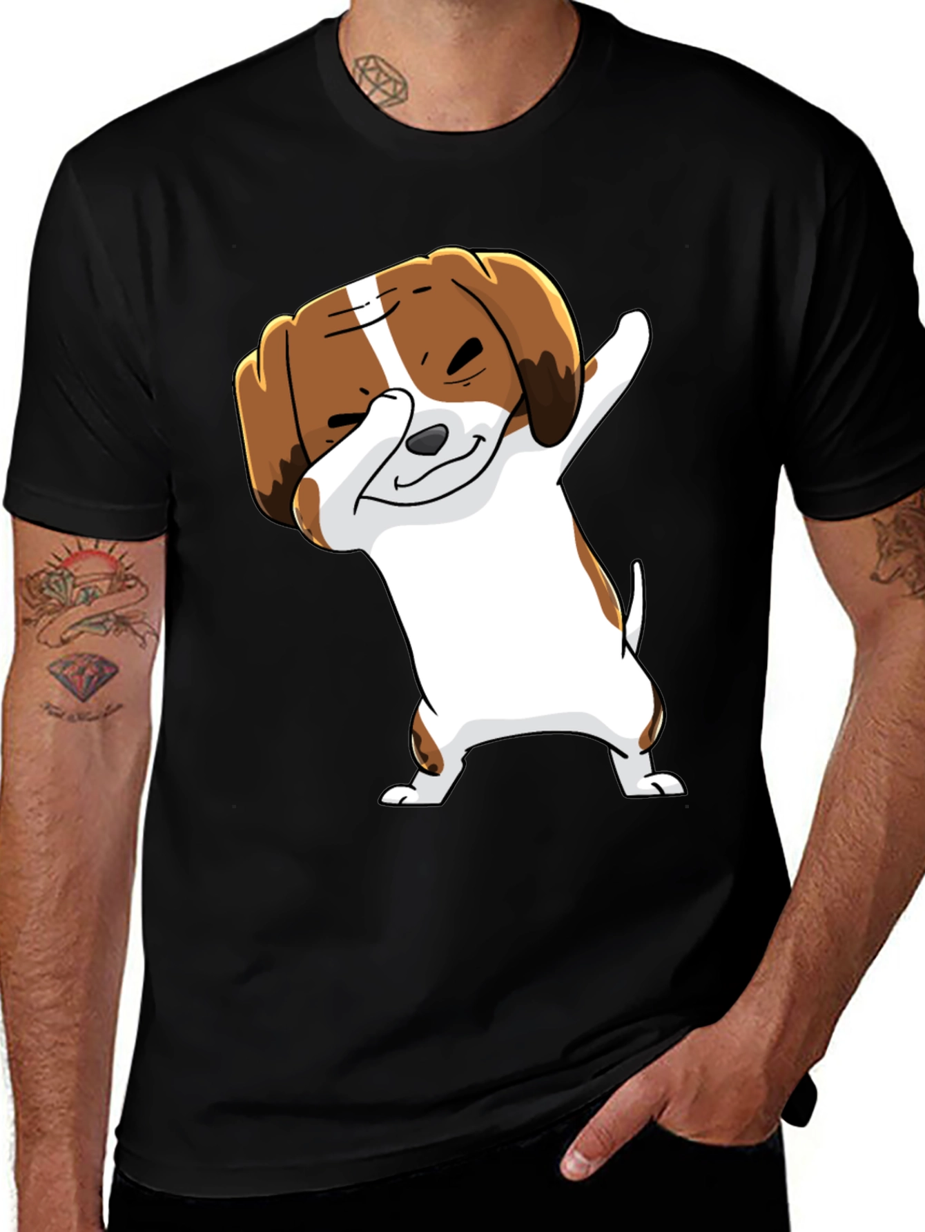 Dabbing Dog Graphic Tee
