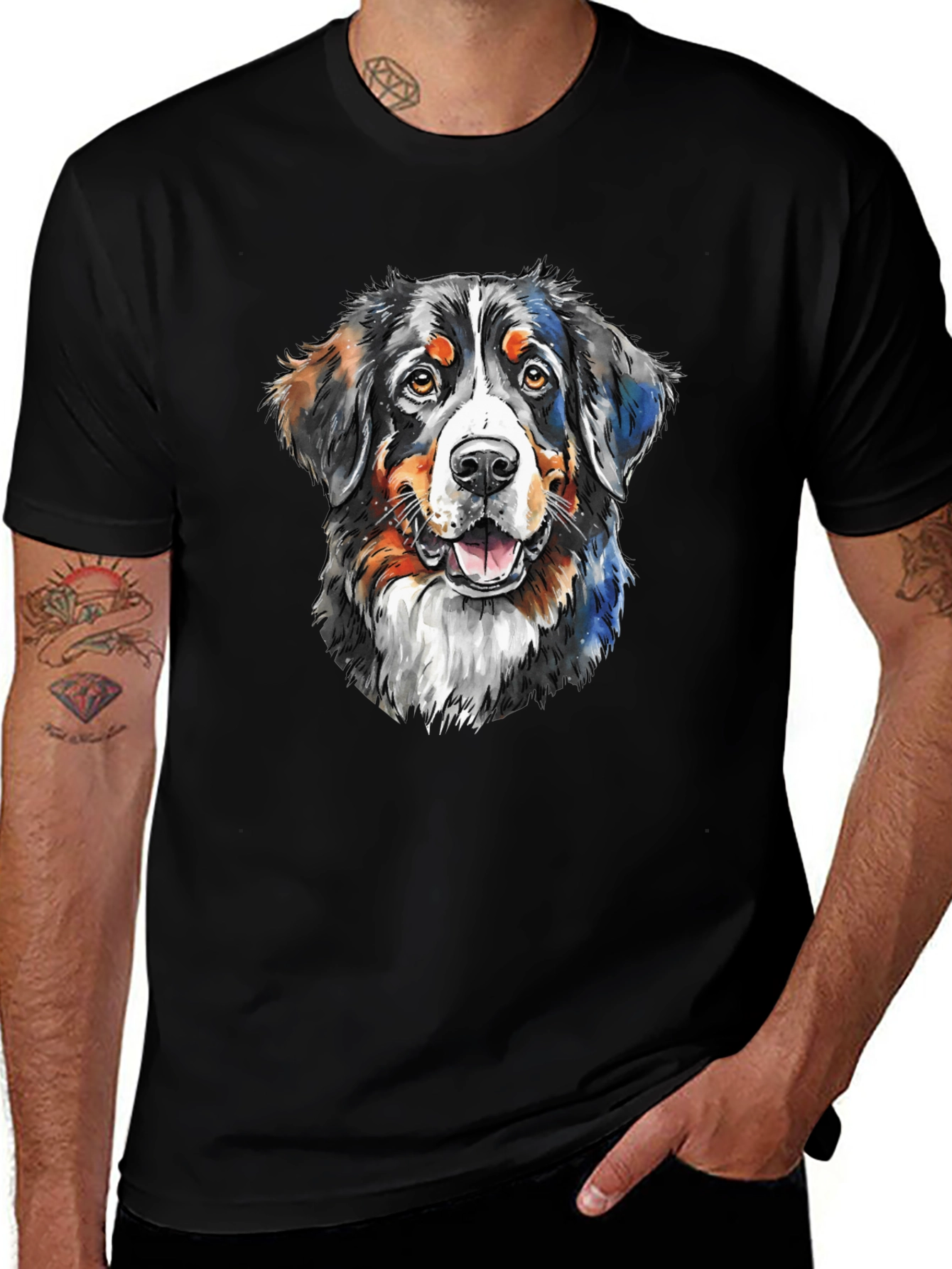 Bernese Mountain Dog T-Shirt - Cute Dog Portrait Tee