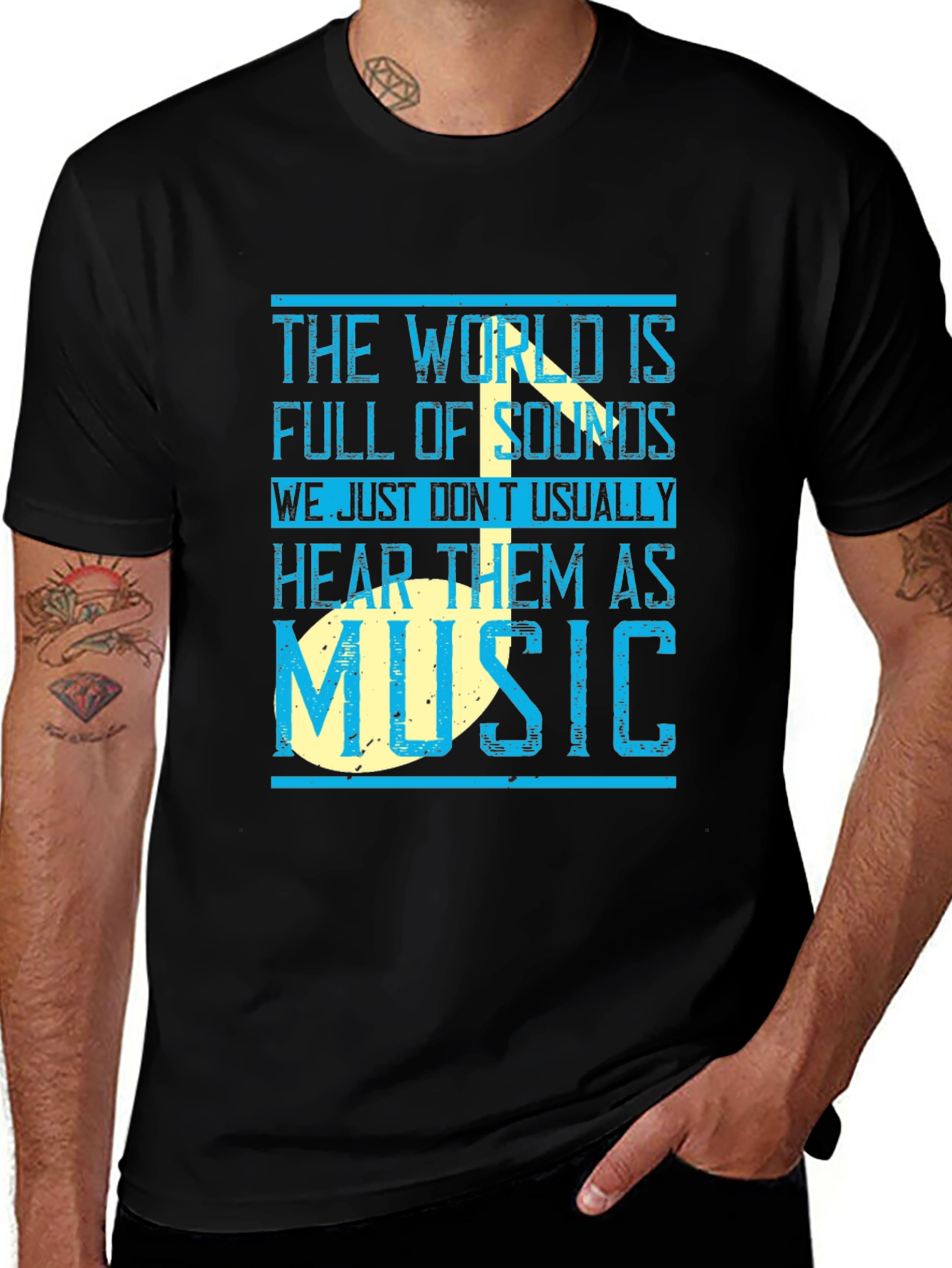 Variant 10 of Music Lover T-Shirt: The World is Full of Sounds