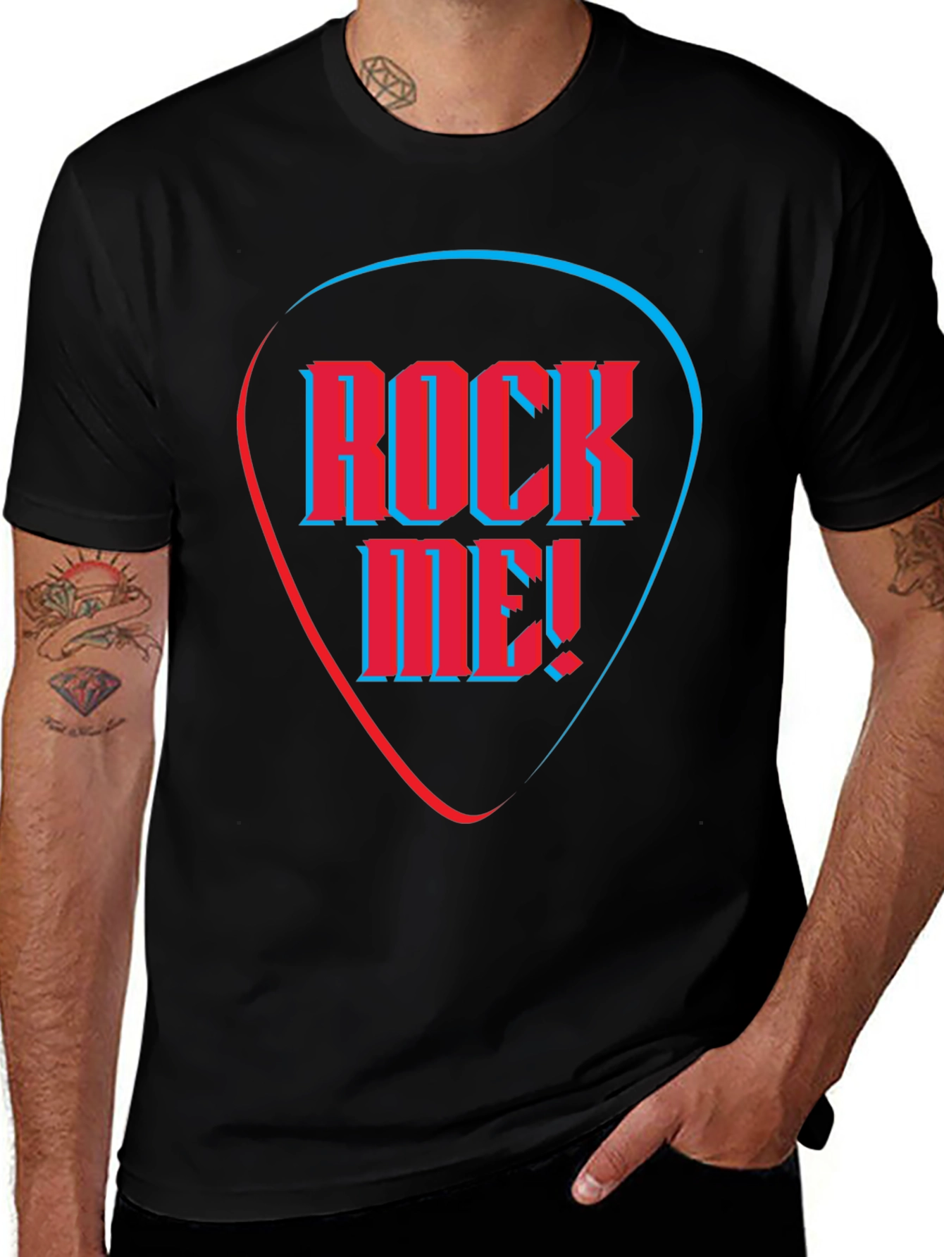 Black Rock Me Graphic Tee - Stylish Musician T-Shirt main image
