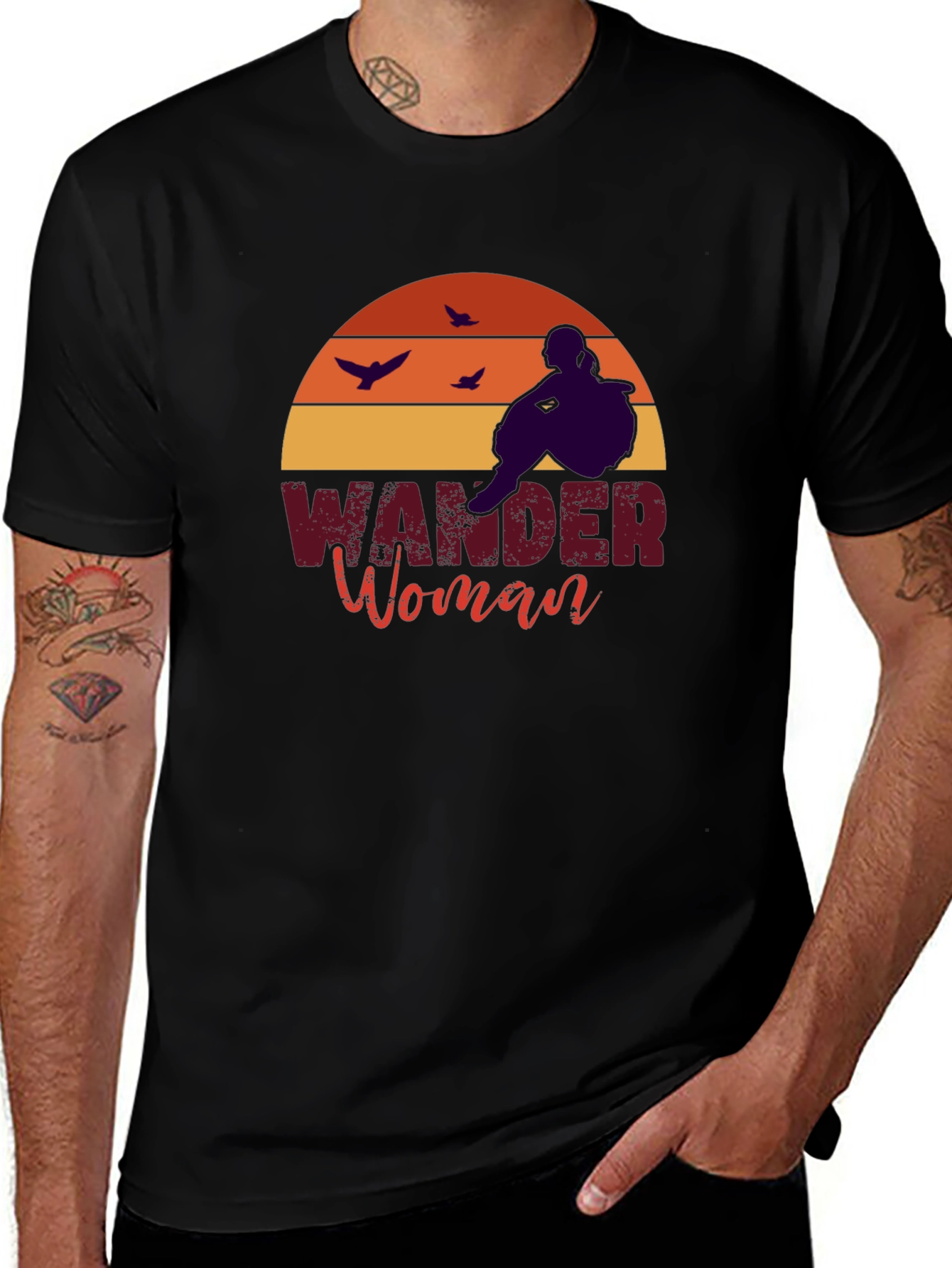 Variant 27 of Wander Woman Black T-Shirt: Adventure Seeker Tee
