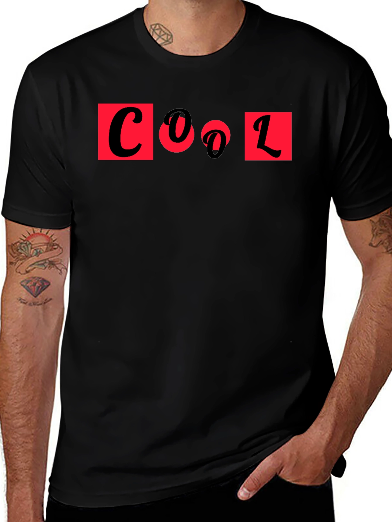 Variant 15 of Cool Graphic Tee - Black Short Sleeve